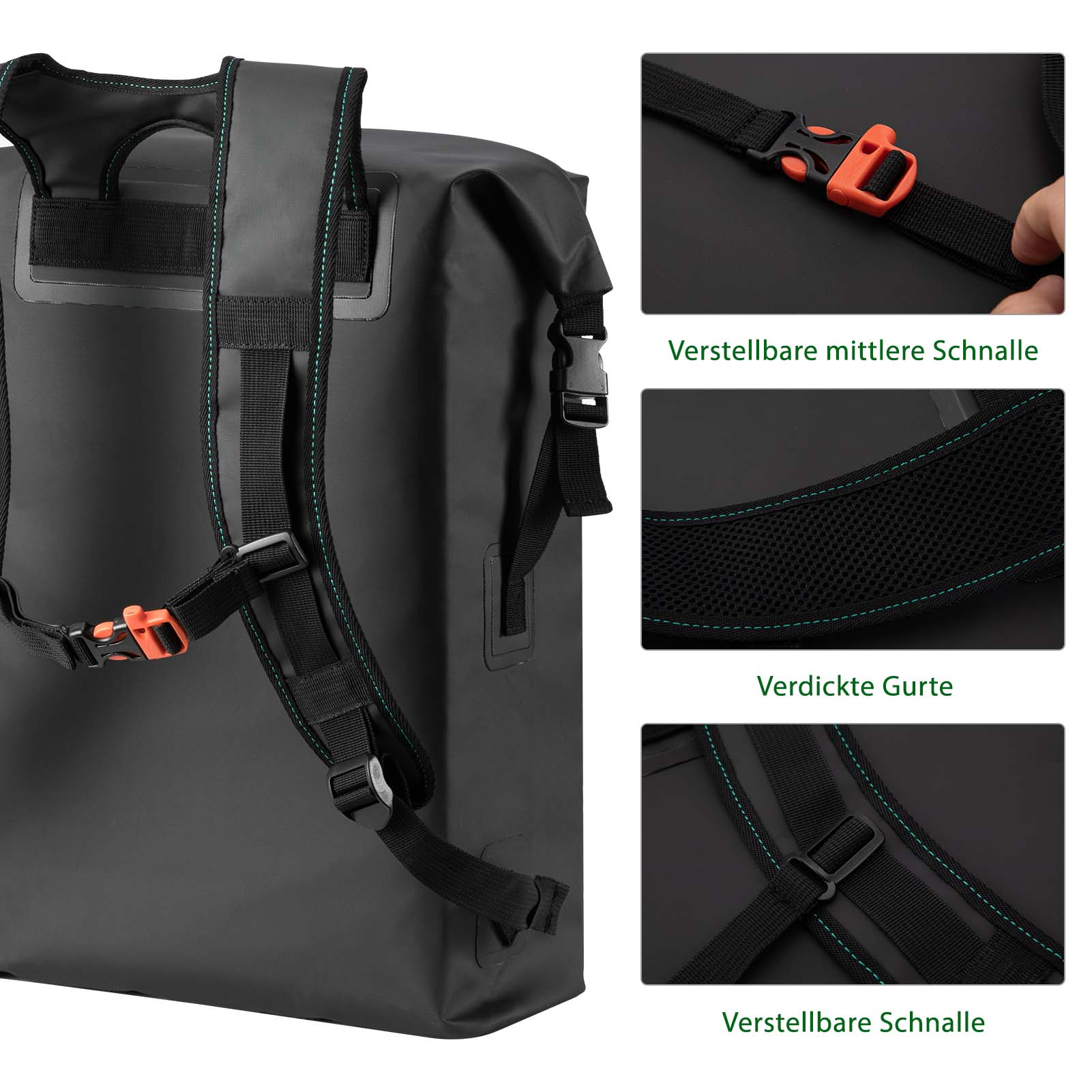 Dry Bag wasserdicht Reiserucksack mit Vordertasche 20L - Image 5