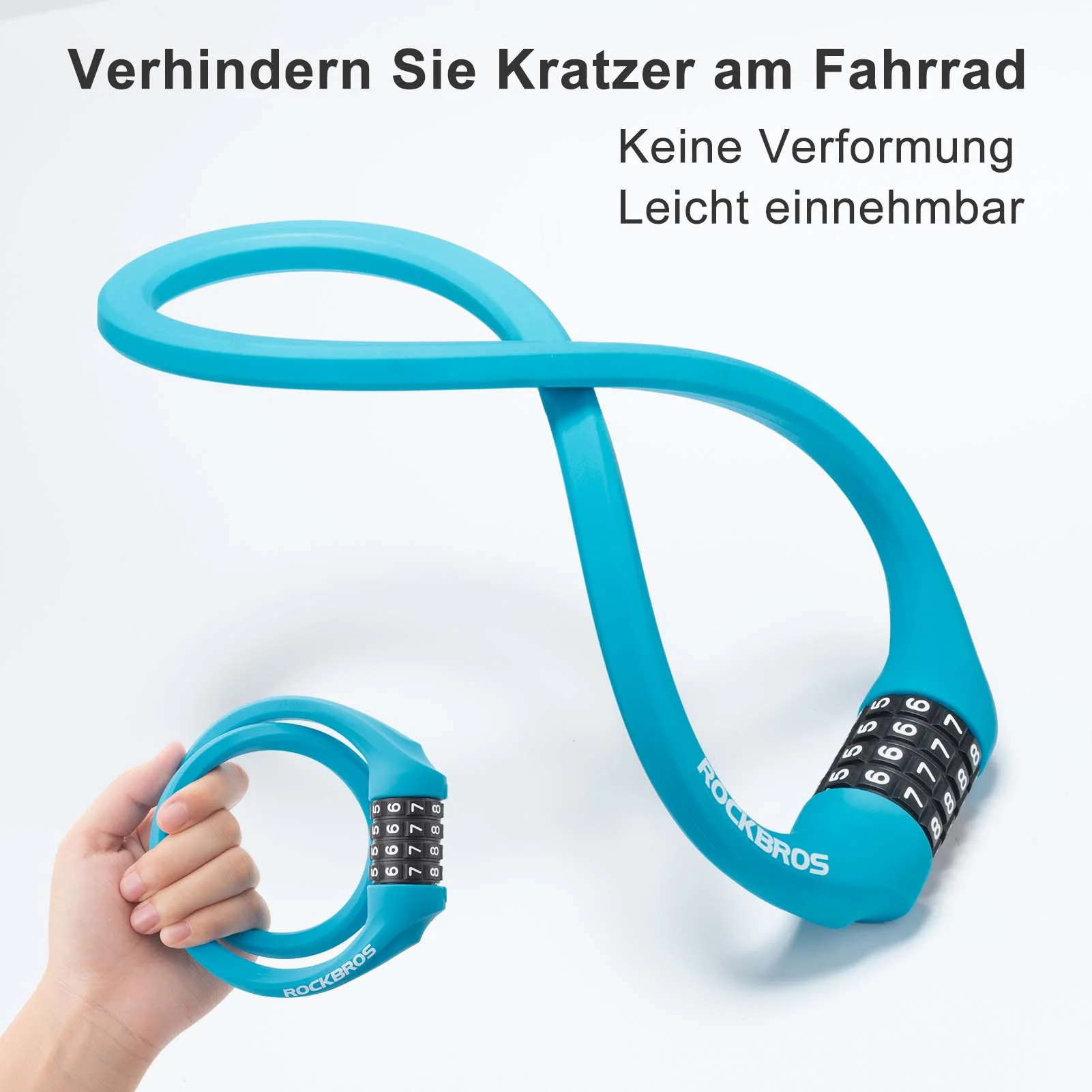 Fahrradschloss mit 4-Stellig Zahlencode 65cm lang - Image 10