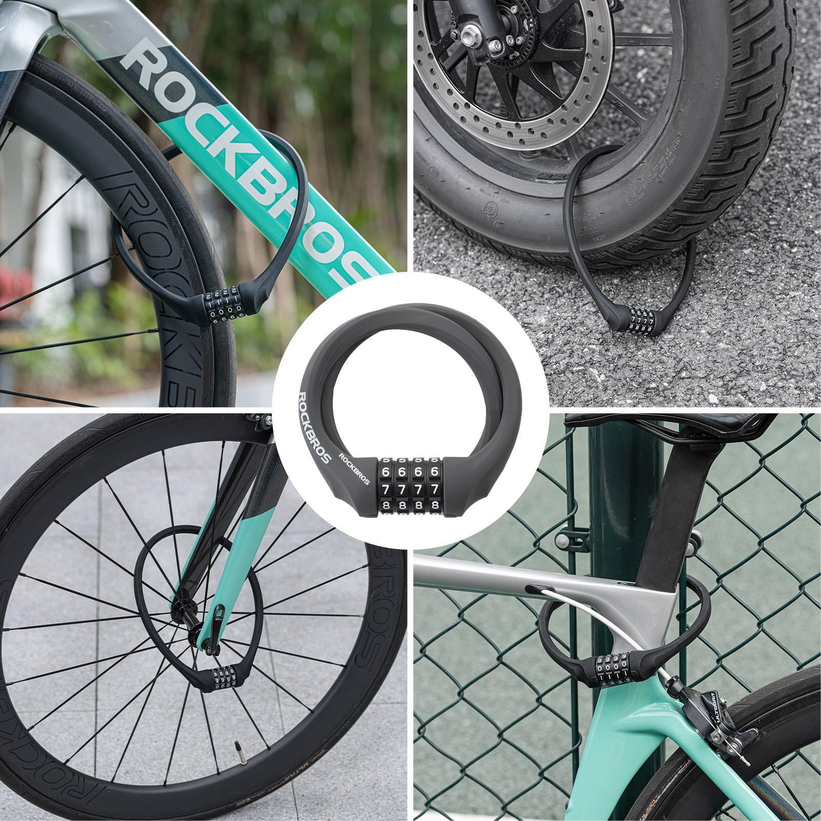 Fahrradschloss mit 4-Stellig Zahlencode 65cm lang - Image 13