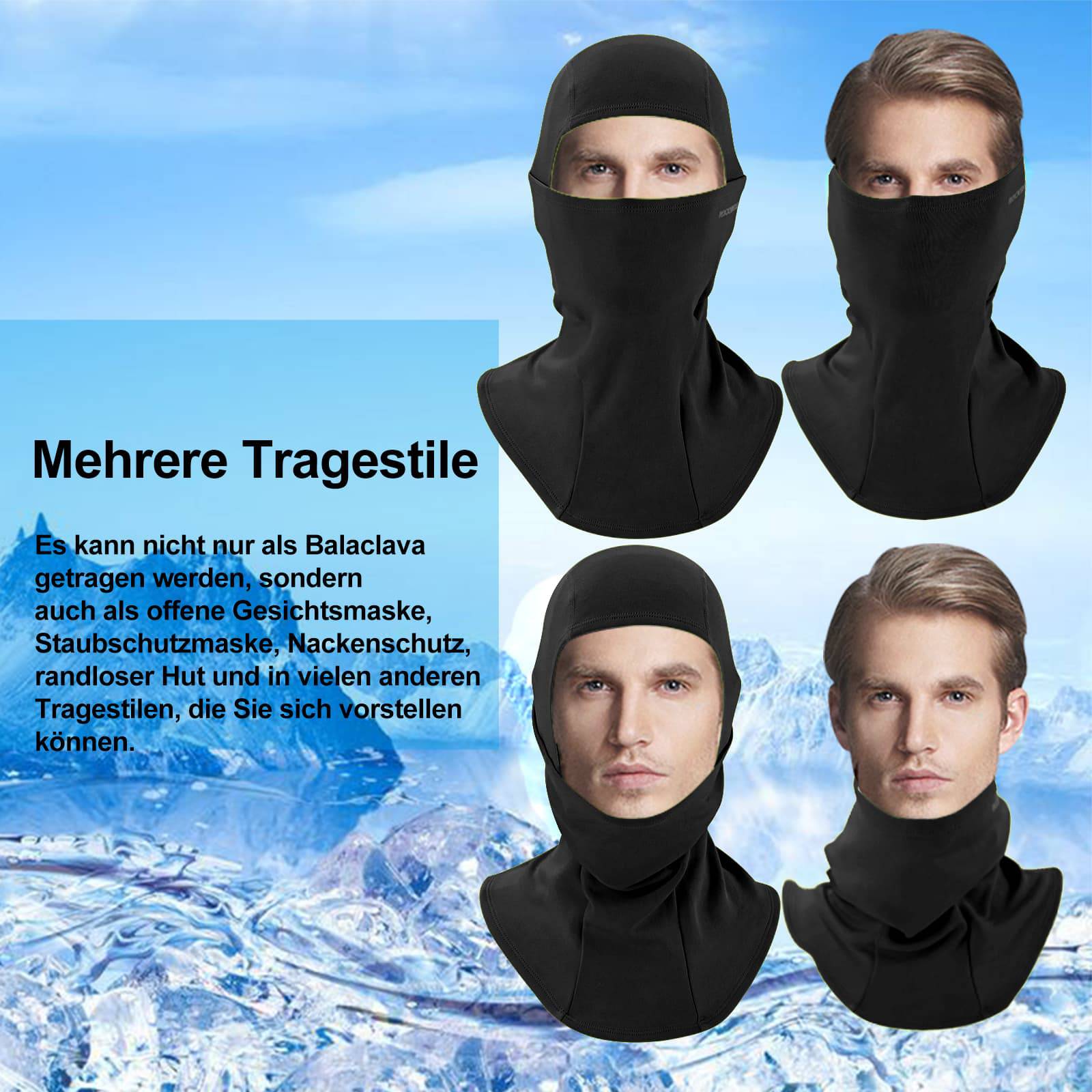 ROCKBROS Sturmhaube Herbst Winter Balaclava für Outdoorsports Unisex - Image 66