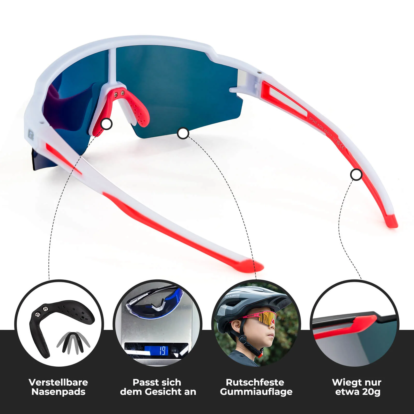 Kinder Fahrradbrille Polarisiert UV400 Schutz - Image 22