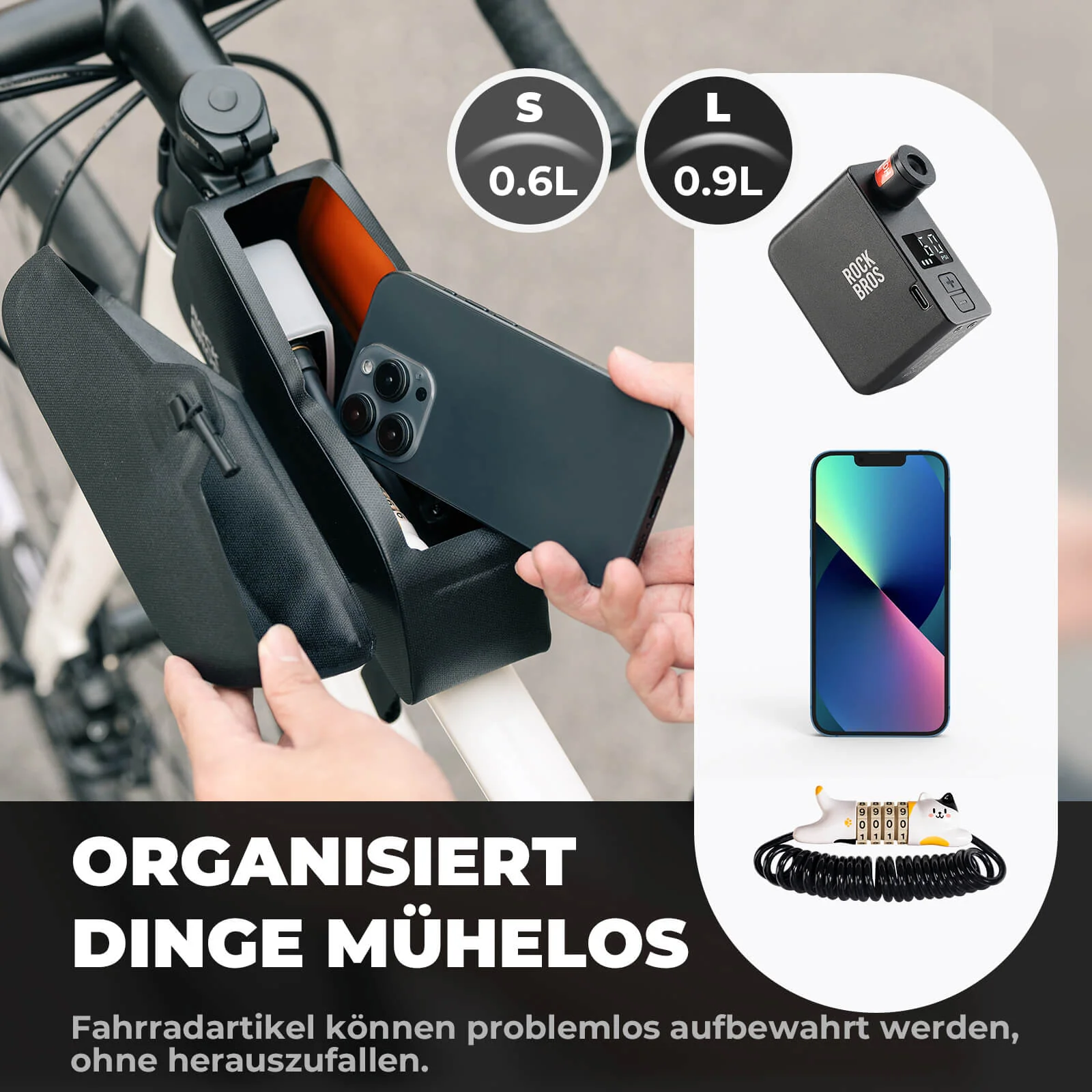 Magnetische Oberrohrtasche 100% Wasserdicht - Image 7