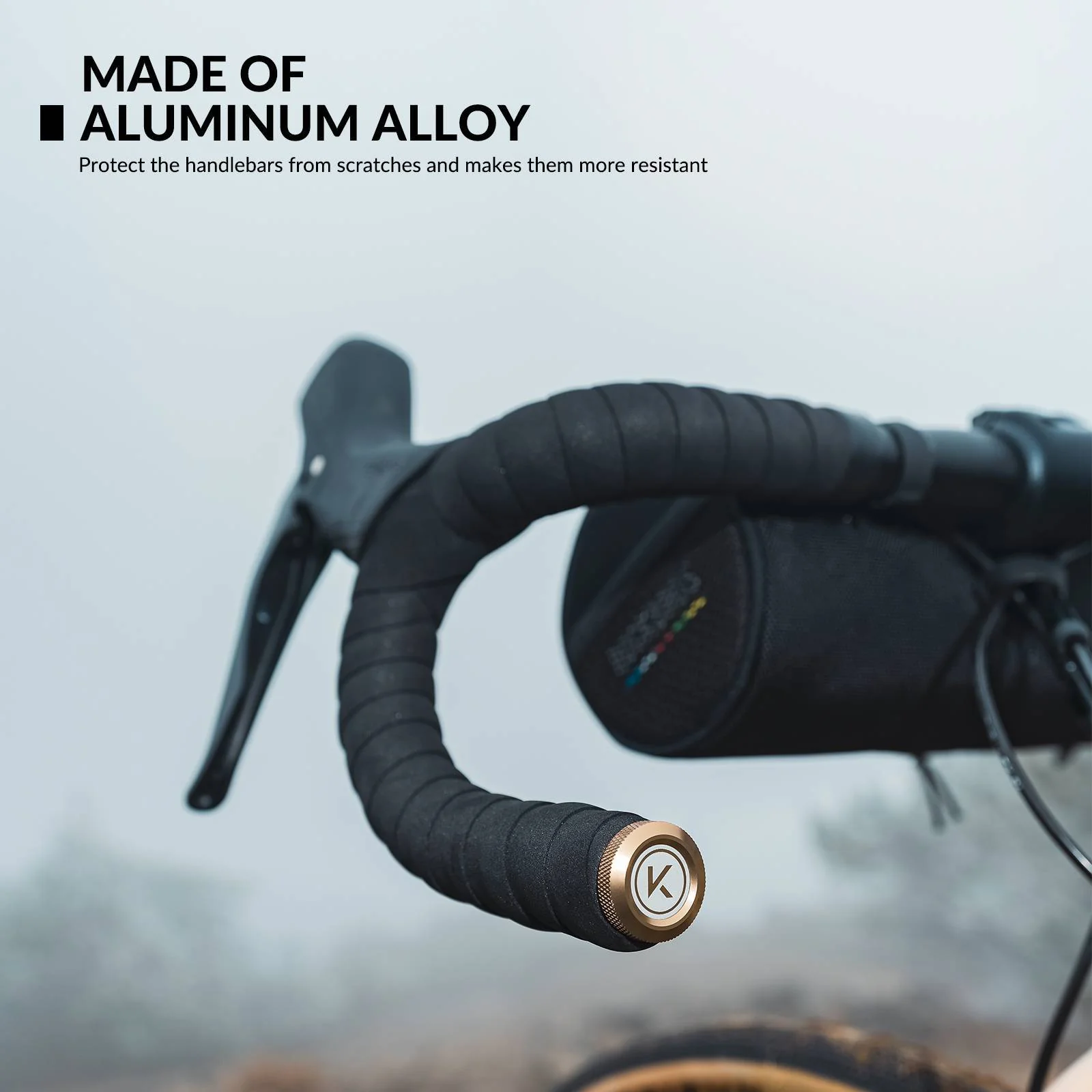 ROAD TO SKY Fahrrad 2-teiliges Aluminium-Lenkerstopfen-Set - Image 3