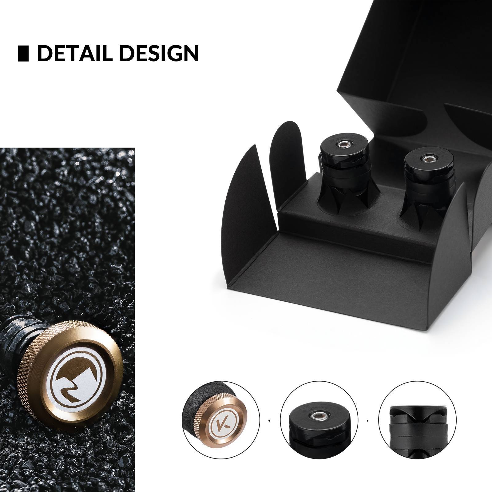 ROAD TO SKY Fahrrad 2-teiliges Aluminium-Lenkerstopfen-Set - Image 7