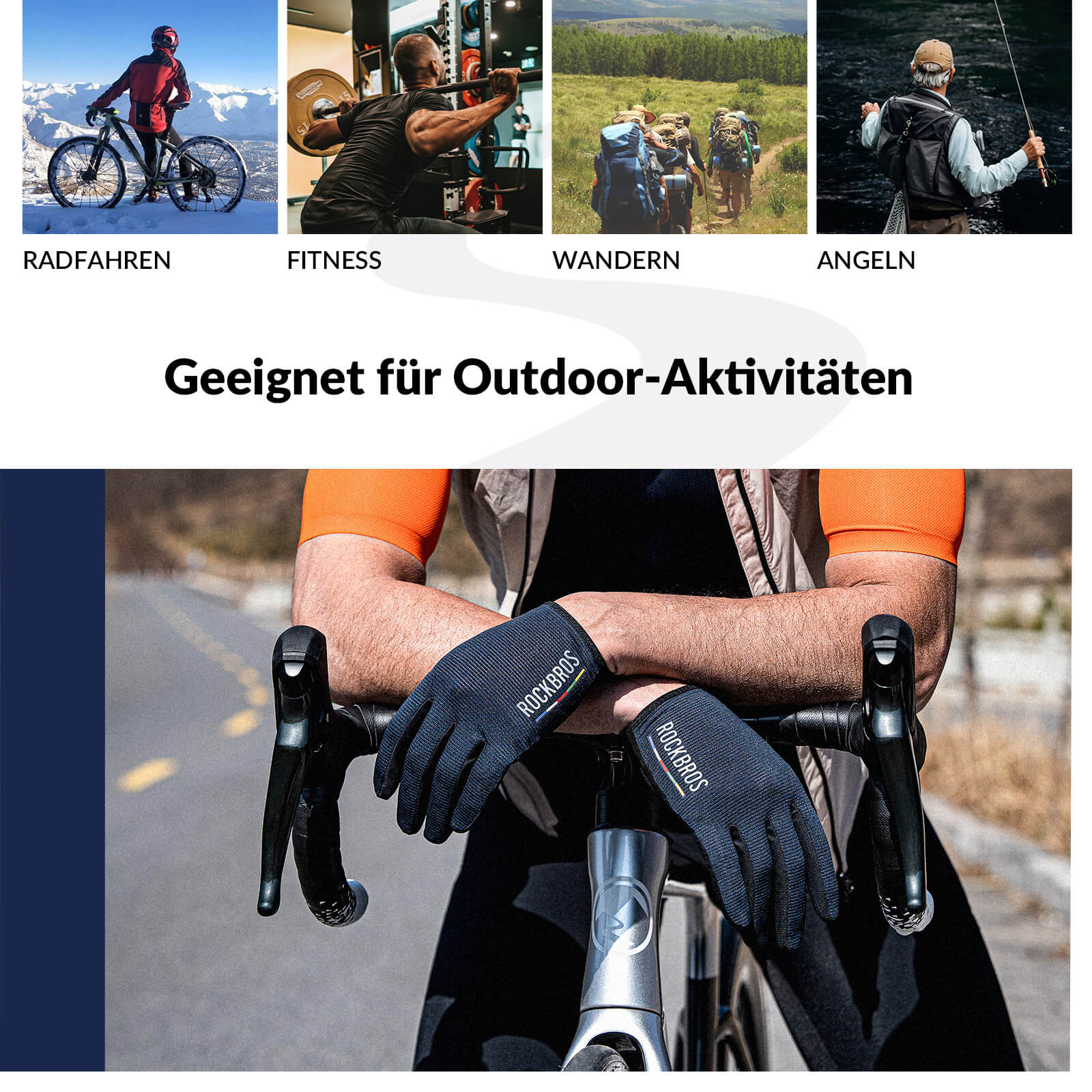 ROAD TO SKY Fahrradhandschuhe Atmungsaktiv mit Touchscreen Sommer/Frühling - Image 17