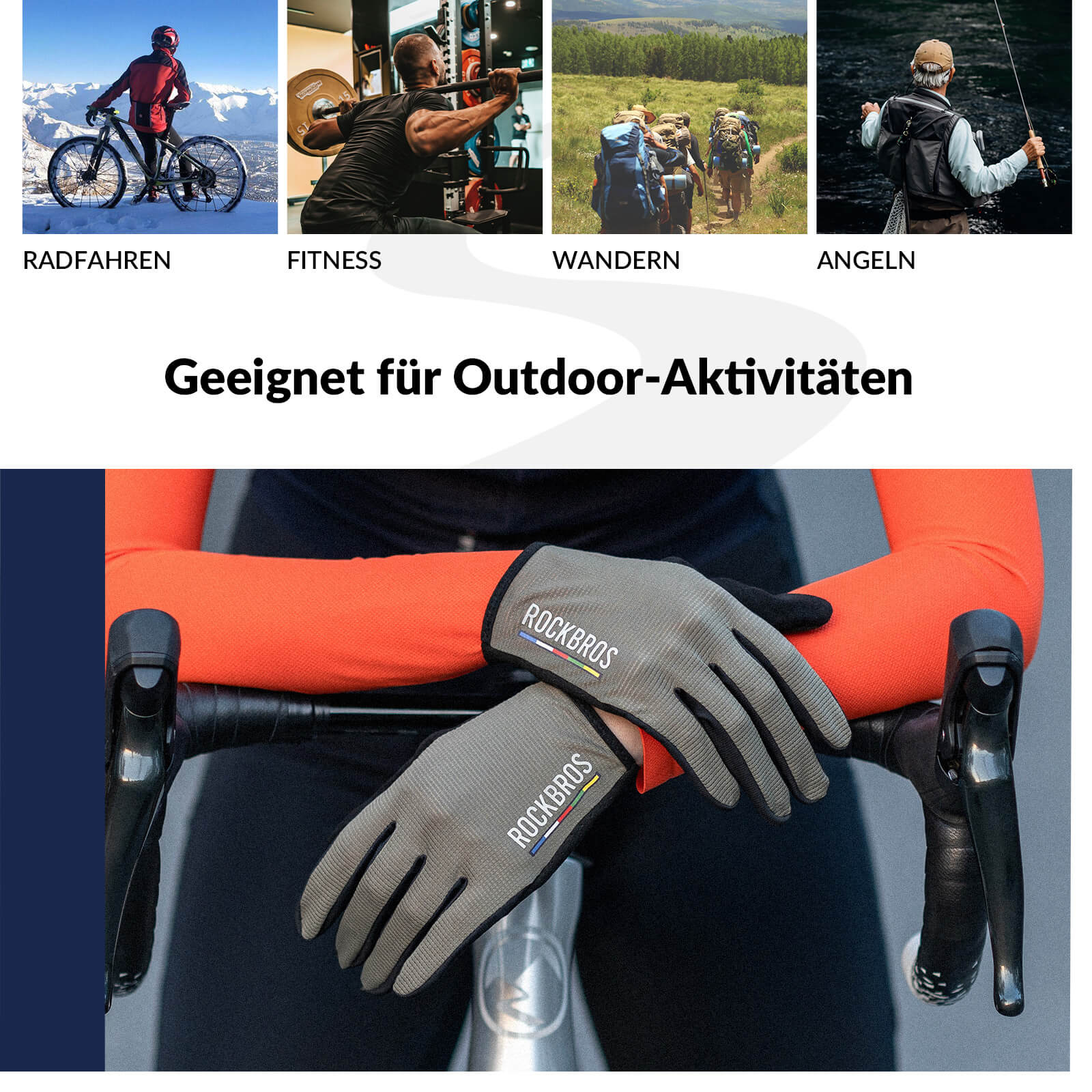 ROAD TO SKY Fahrradhandschuhe Atmungsaktiv mit Touchscreen Sommer/Frühling - Image 6