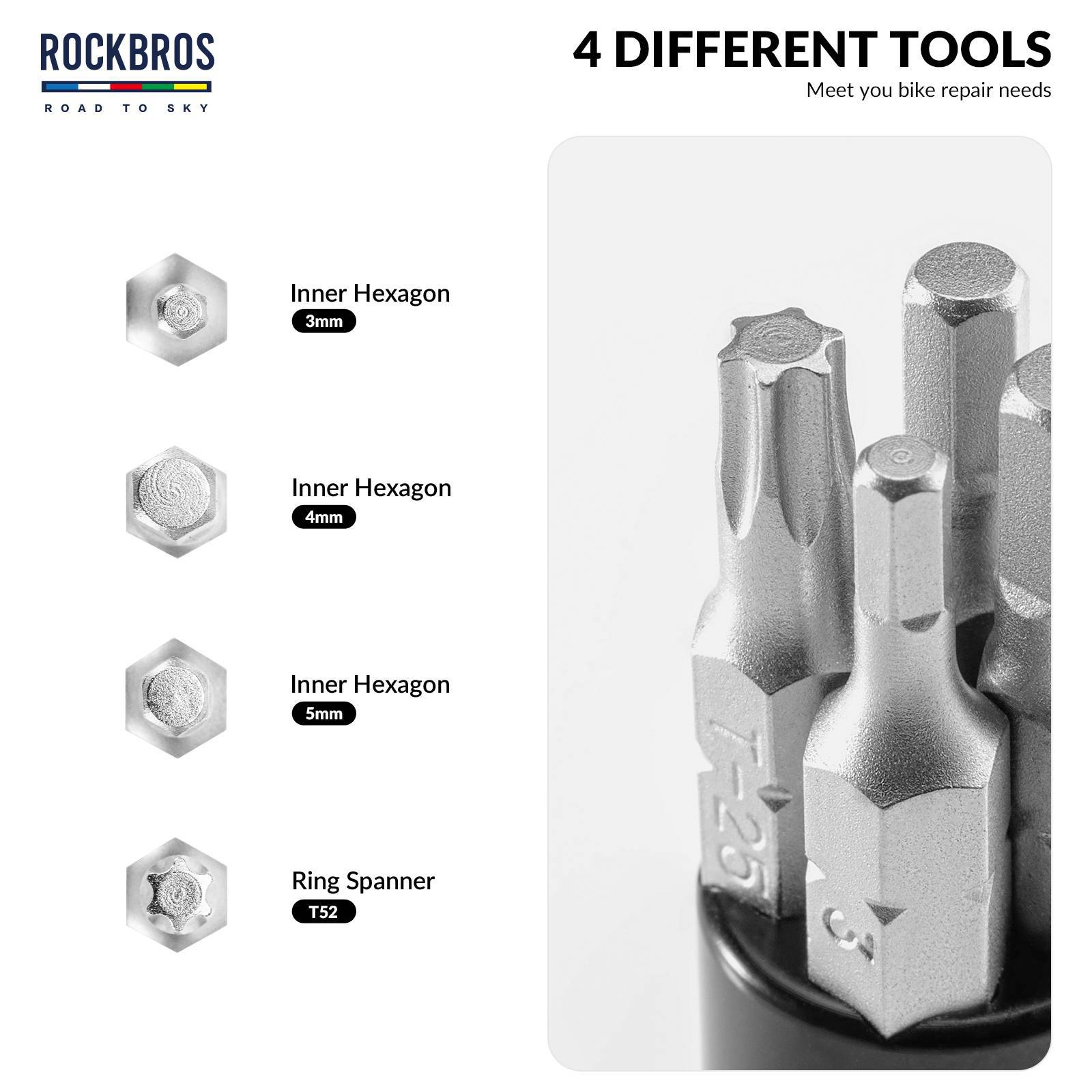 ROAD TO SKY Multifunktional 6 in 1 Reparatur Kit Werkzeug mit Kettenabzieher - Image 5