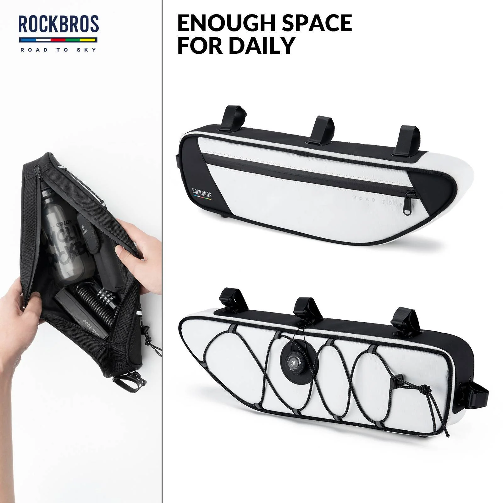 ROAD TO SKY Reflektierende Wasserdichte Fahrrad 2L Dreieckstasche - Image 26