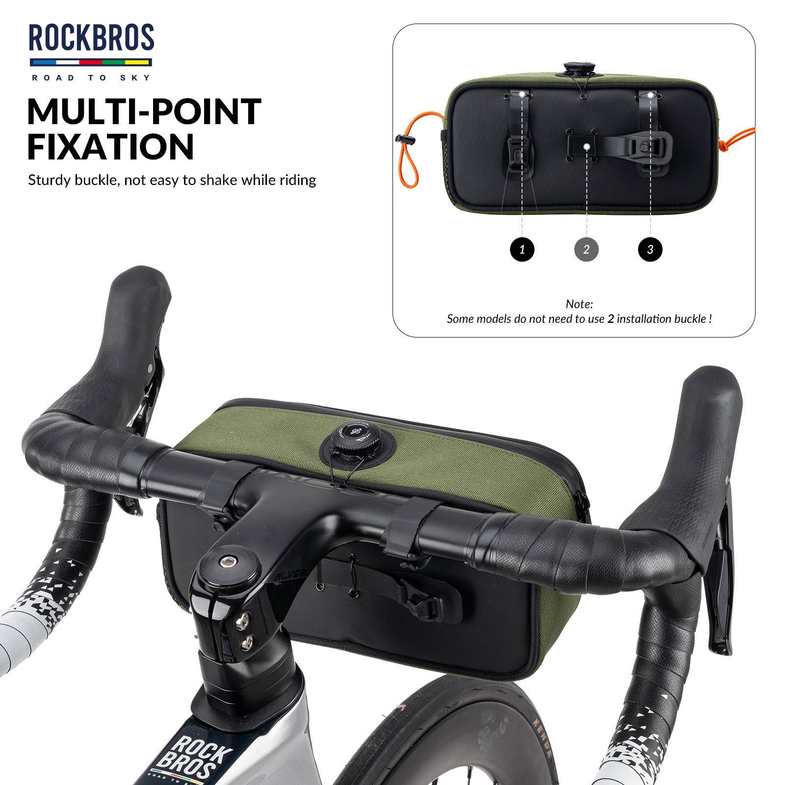 ROAD TO SKY Wasserdichte reflektierende Fahrradlenkertasche - Image 18