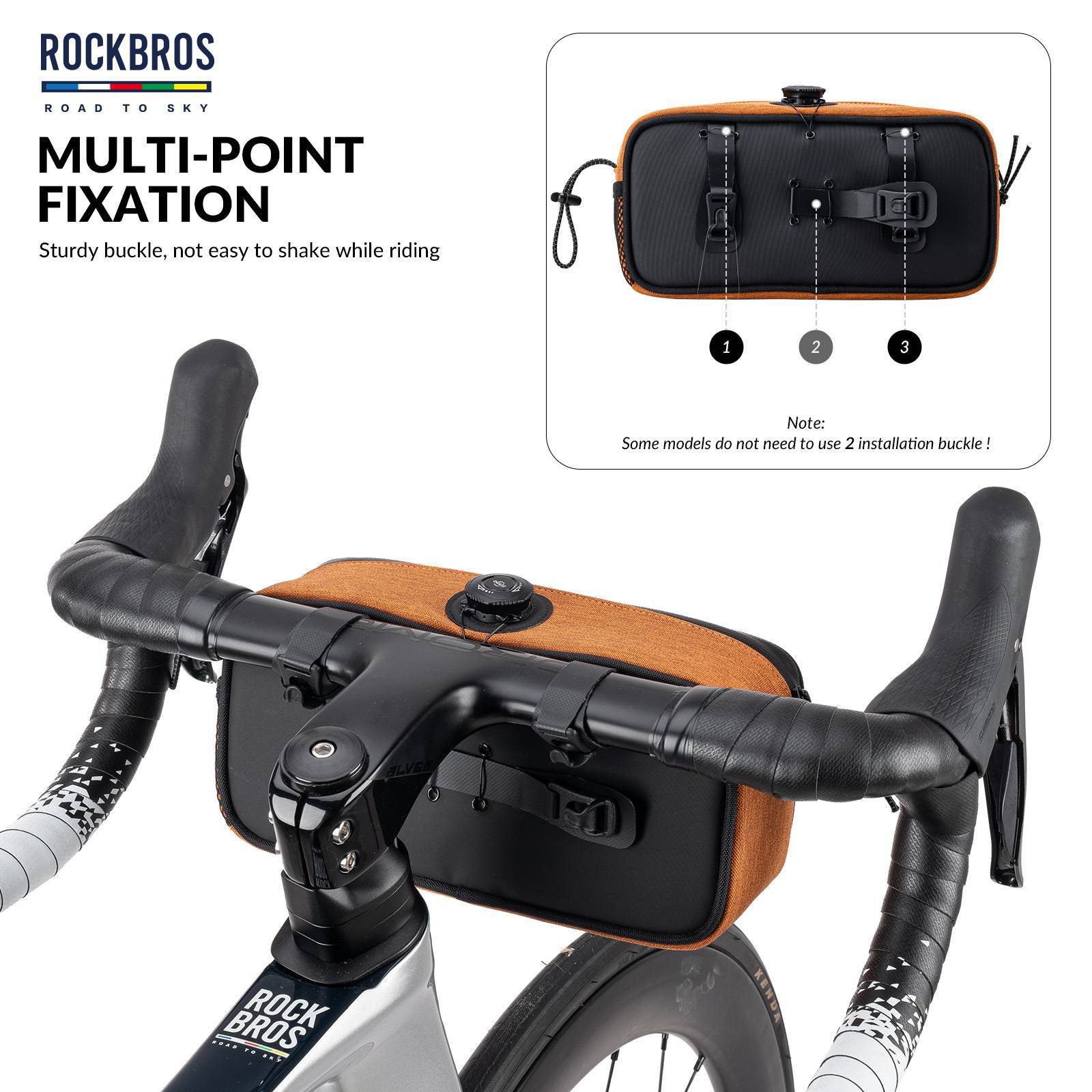 ROAD TO SKY Wasserdichte reflektierende Fahrradlenkertasche - Image 6