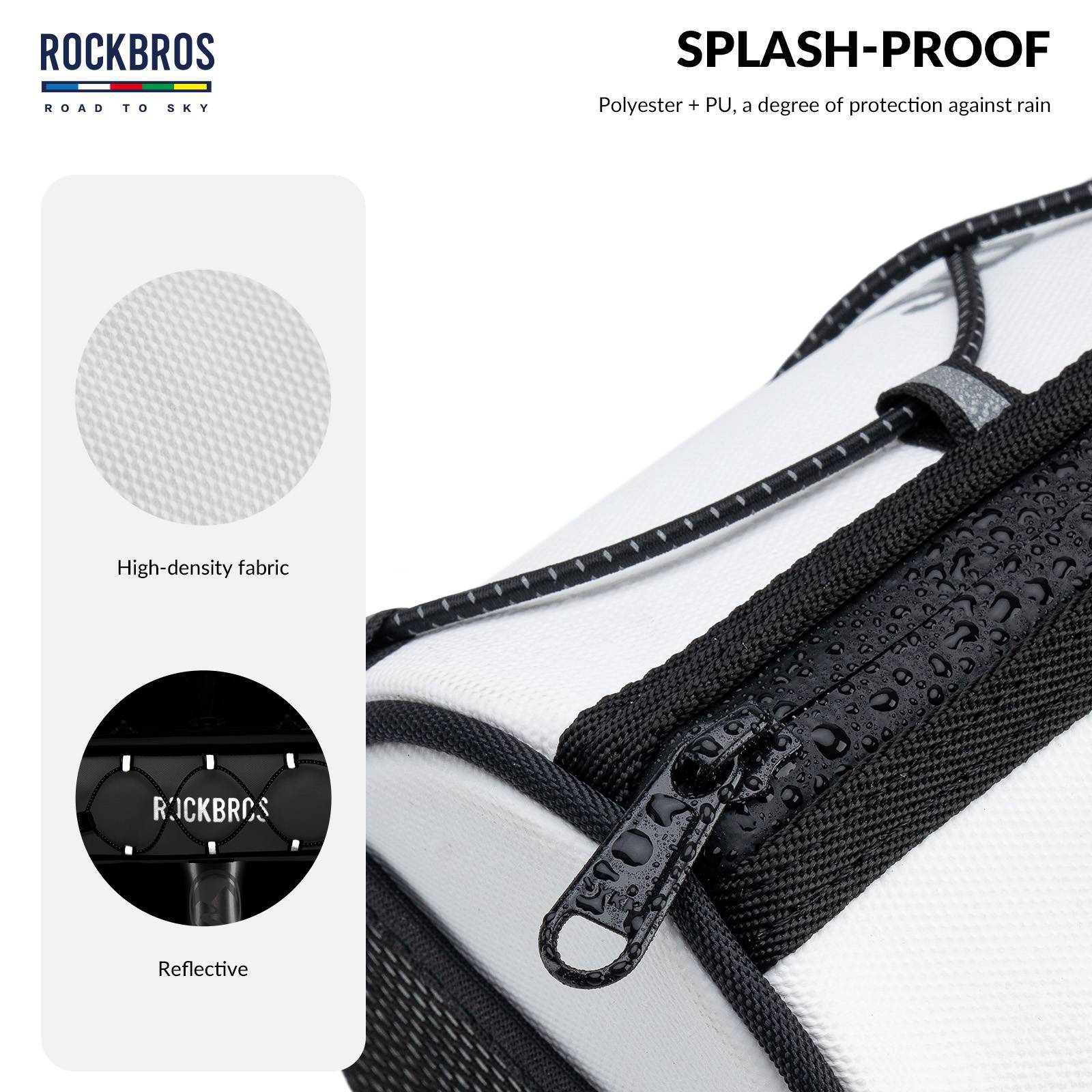 ROAD TO SKY Wasserdichte Reflektierende Zylindrische Lenkertasche - Image 13