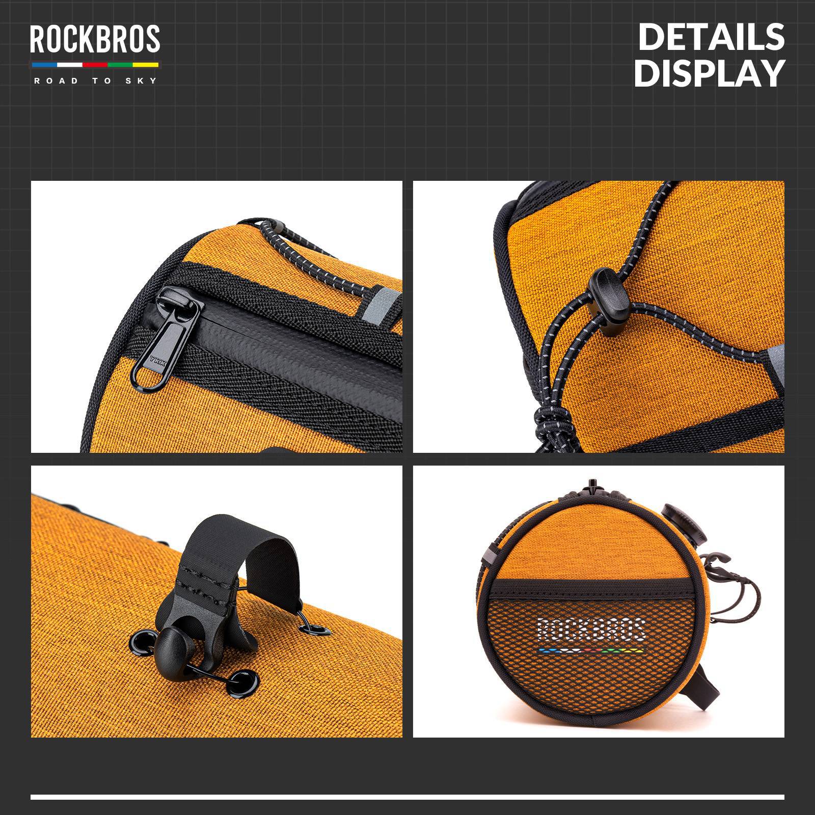 ROAD TO SKY Wasserdichte Reflektierende Zylindrische Lenkertasche - Image 18