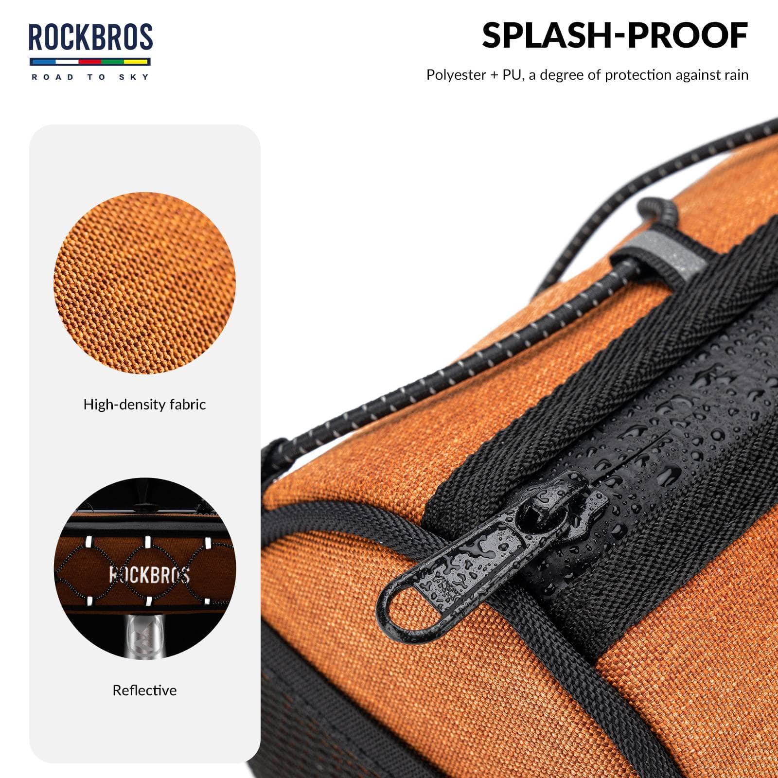 ROAD TO SKY Wasserdichte Reflektierende Zylindrische Lenkertasche - Image 20