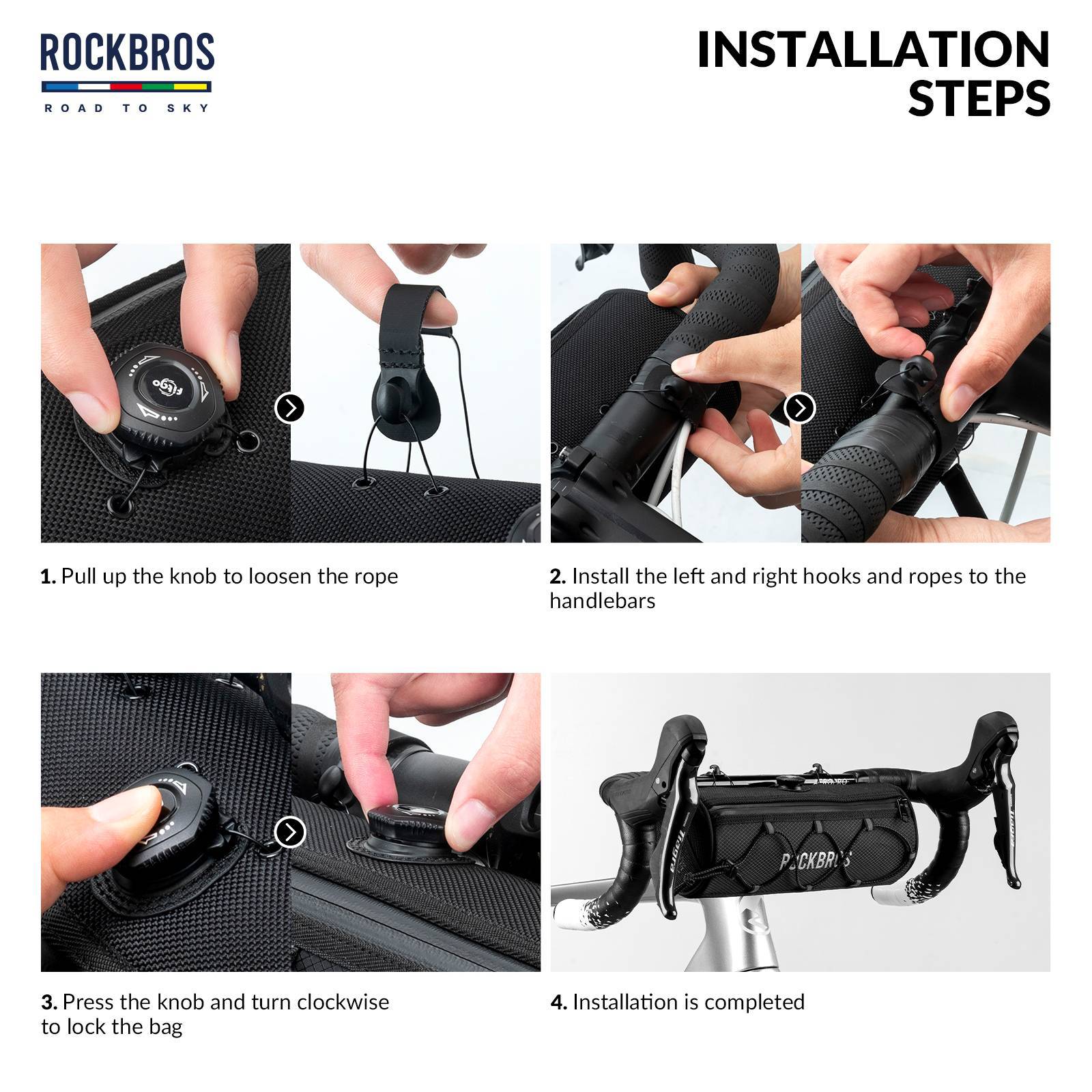 ROAD TO SKY Wasserdichte Reflektierende Zylindrische Lenkertasche - Image 34