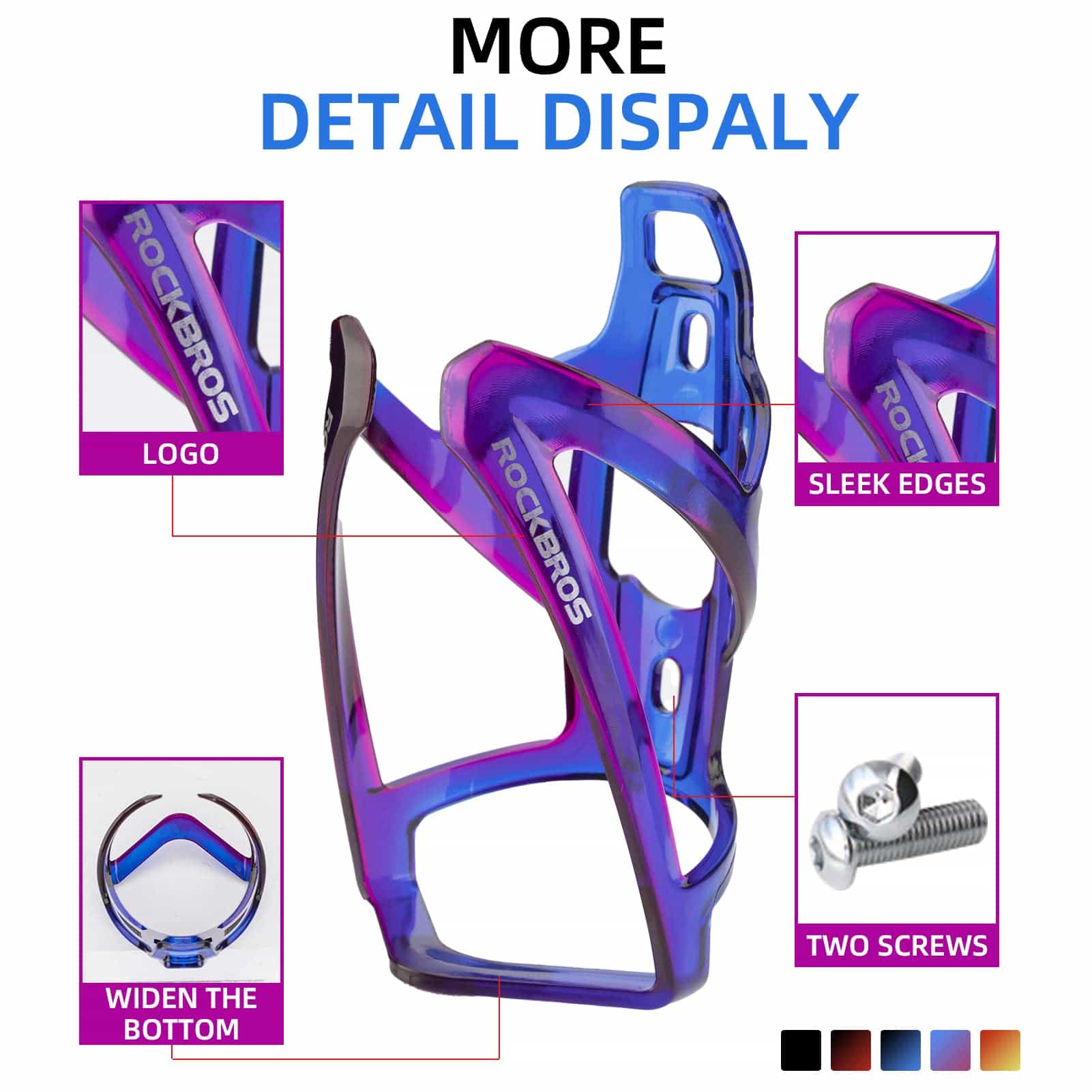 ROCKBROS 35g Leicht PC Fahrrad Flaschenhalter - Image 28