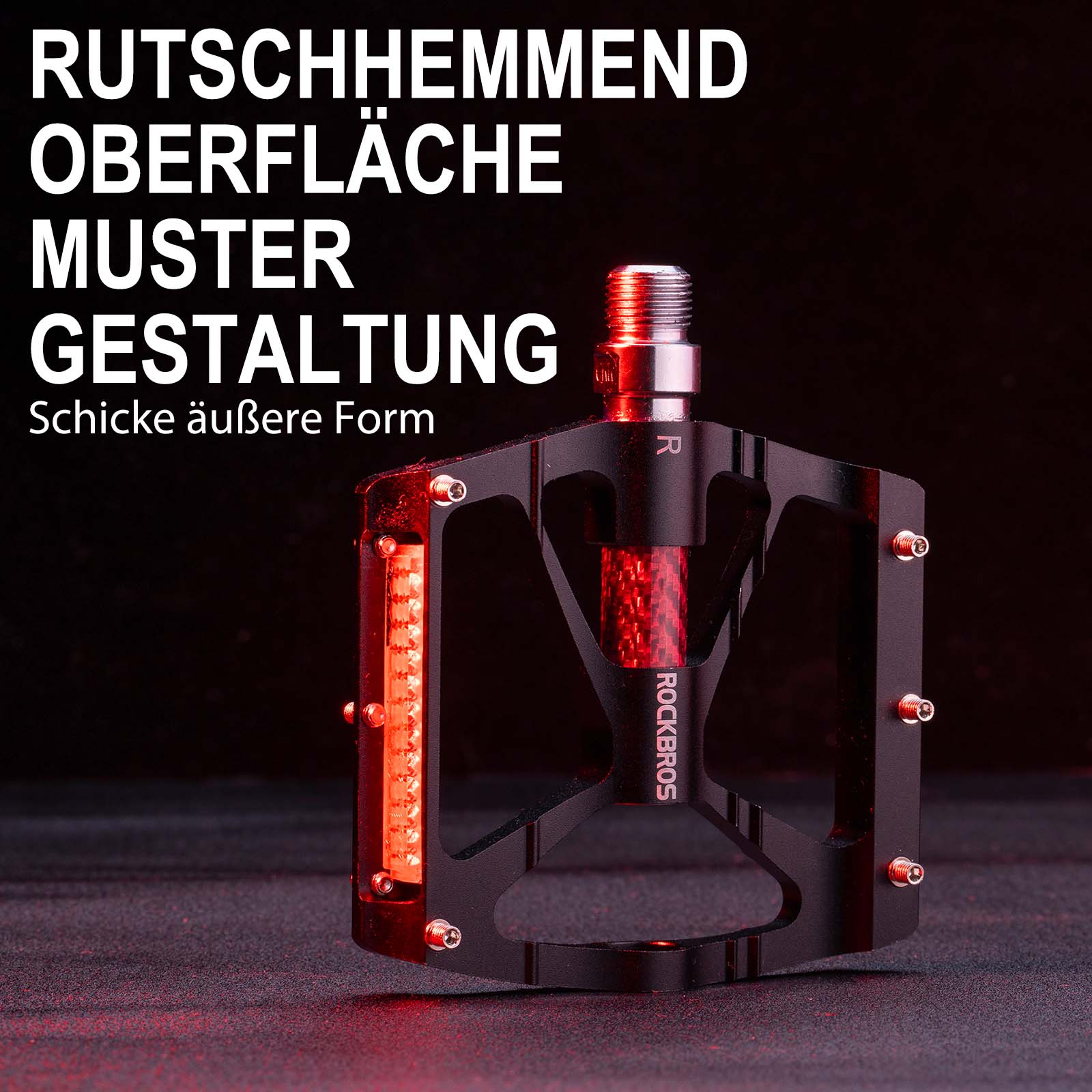 ROCKBROS Alu Fahrradpedale 9/16 Zoll mit zwei PVC Reflektoren - Image 11