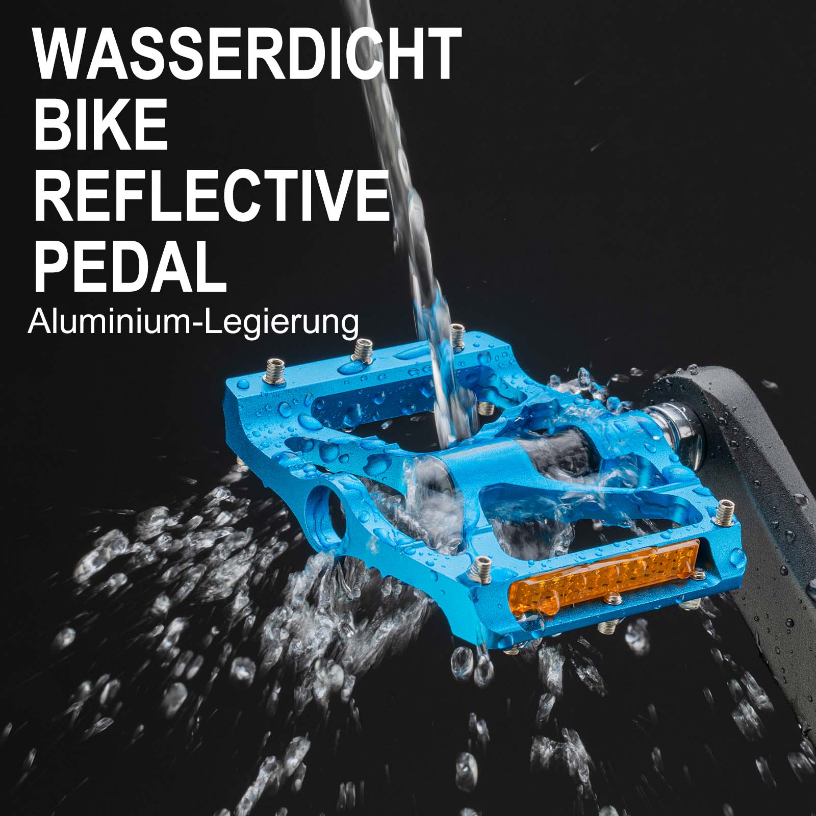 ROCKBROS Alu Fahrradpedale 9/16 Zoll mit zwei PVC Reflektoren - Image 4