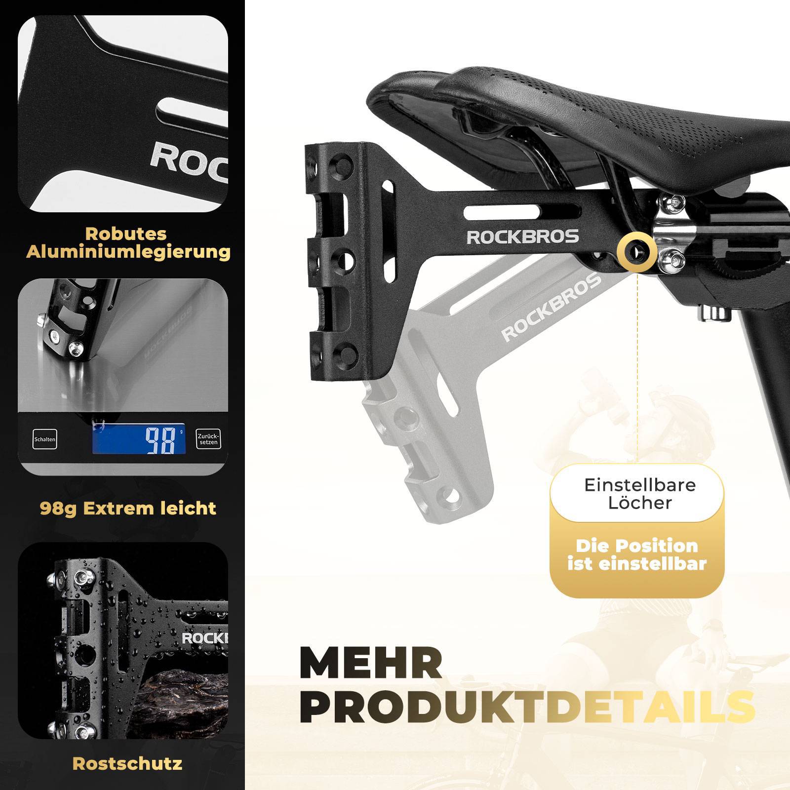 ROCKBROS Fahrrad Flaschenhalter Adapter Aluminum Einstellbar Halterung - Image 6