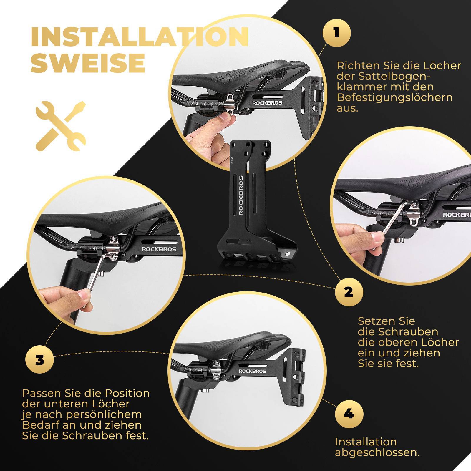 ROCKBROS Fahrrad Flaschenhalter Adapter Aluminum Einstellbar Halterung - Image 7