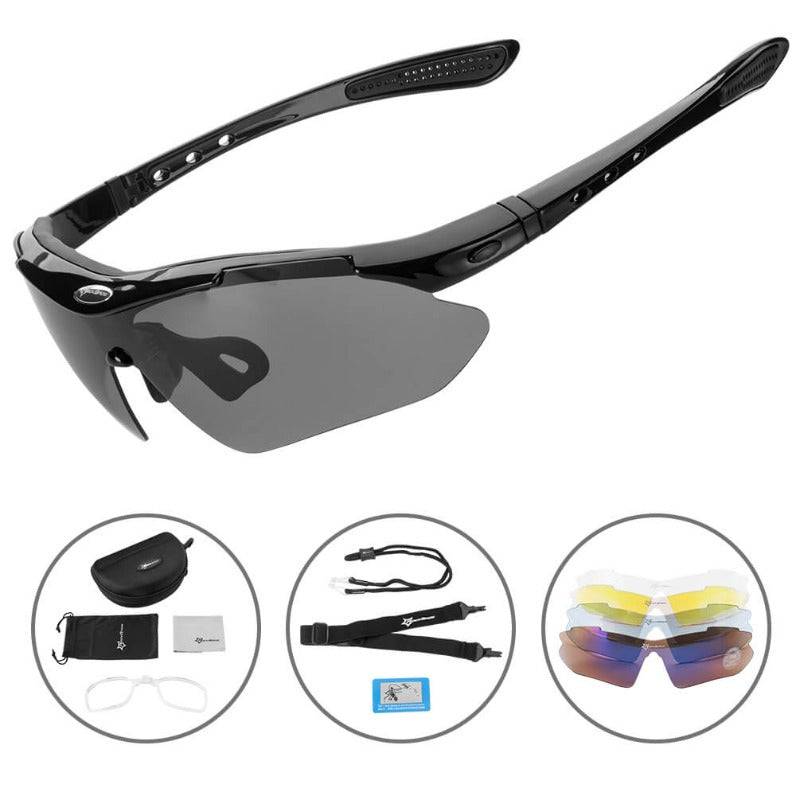ROCKBROS Fahrradbrille polarisierte Sonnenbrille mit 5 Wechselgläsern - Image 3