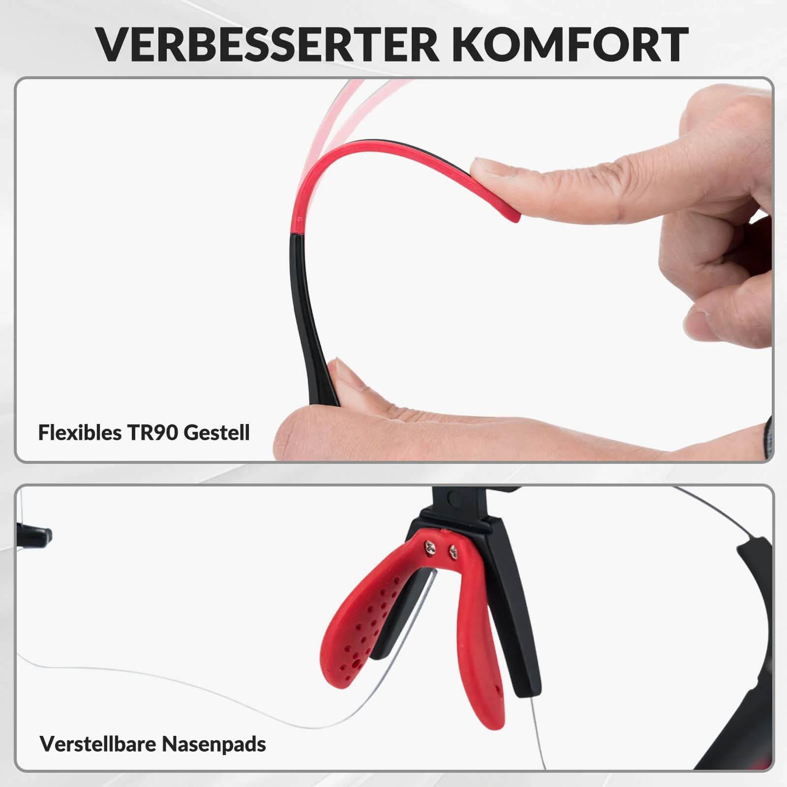 ROCKBROS Fahrradbrille Selbsttönend für Damen & Herren mit UV400 Schutz - Image 7