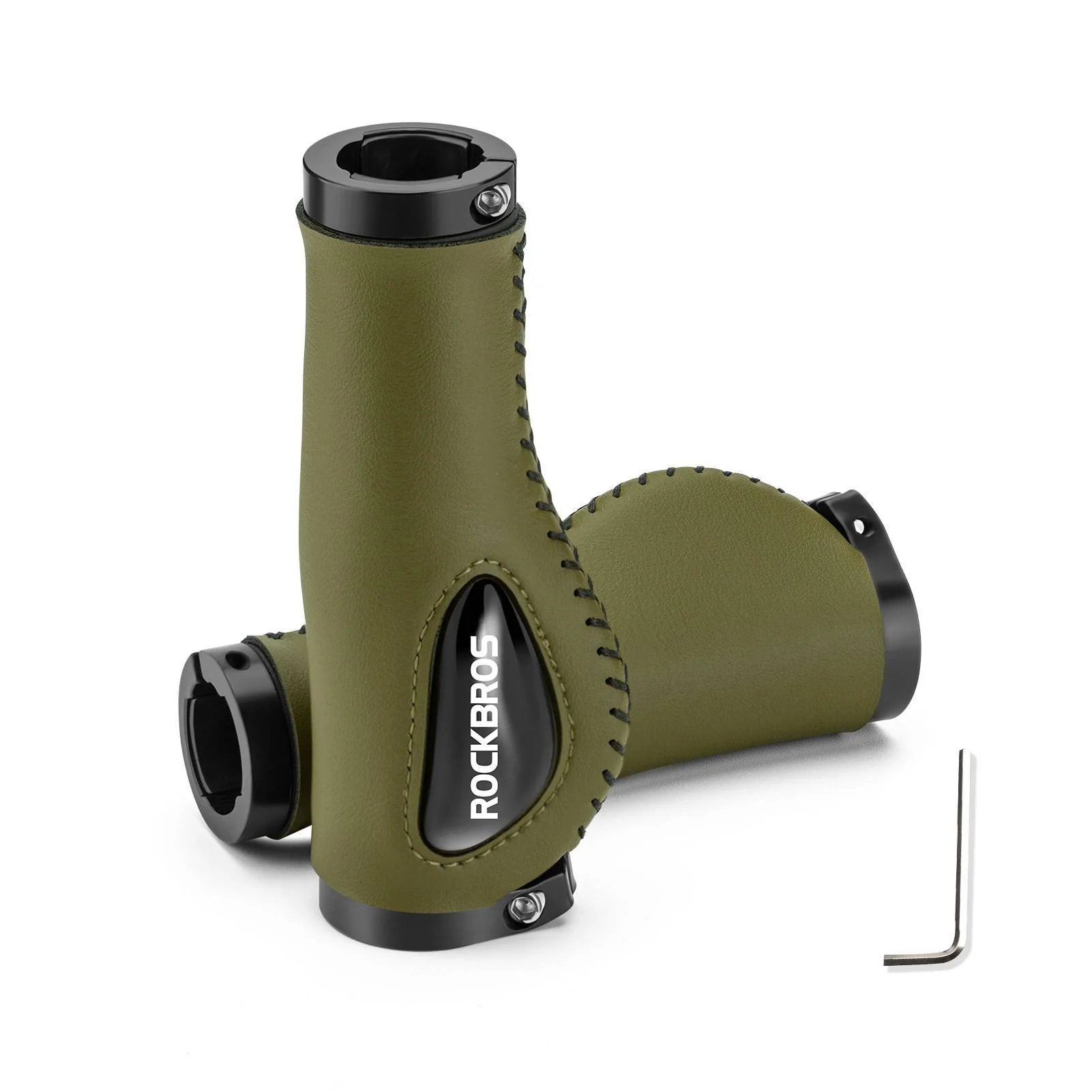 ROCKBROS Fahrradgriffe Ledergriffe für Lenker mit 22,2 mm Durchmesser - Image 5