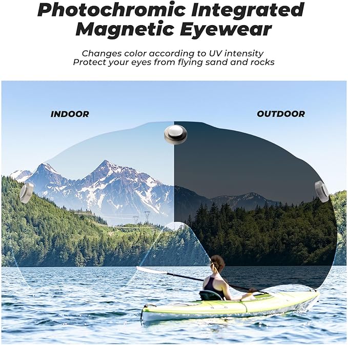 ROCKBROS Fahrradhelm mit integrierter abnehmbarer Magnetbrillen & Visier - Image 31