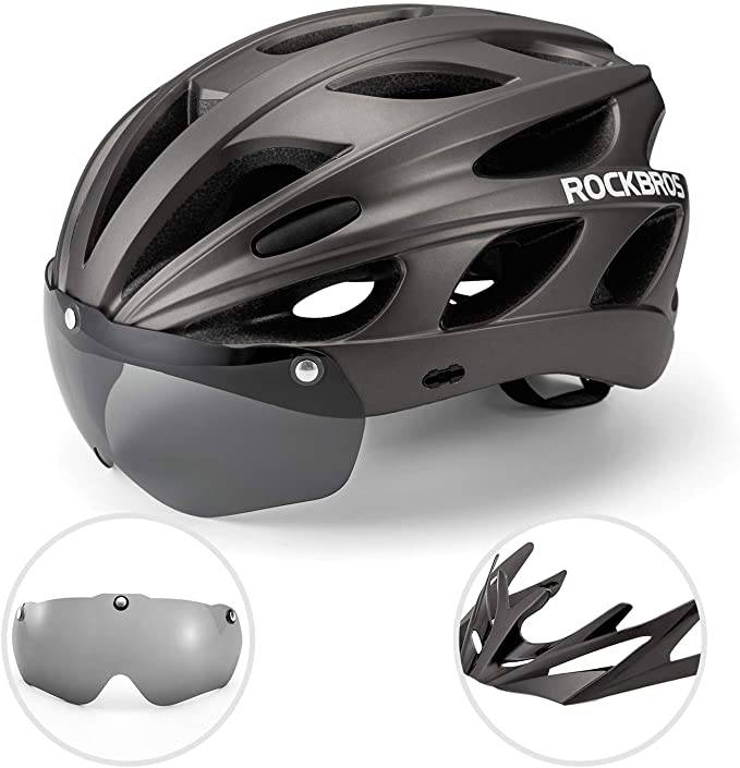 ROCKBROS Fahrradhelm mit integrierter abnehmbarer Magnetbrillen & Visier - Image 4