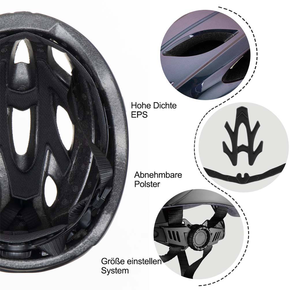 ROCKBROS Fahrradhelm mit integrierter abnehmbarer Magnetbrillen & Visier - Image 8