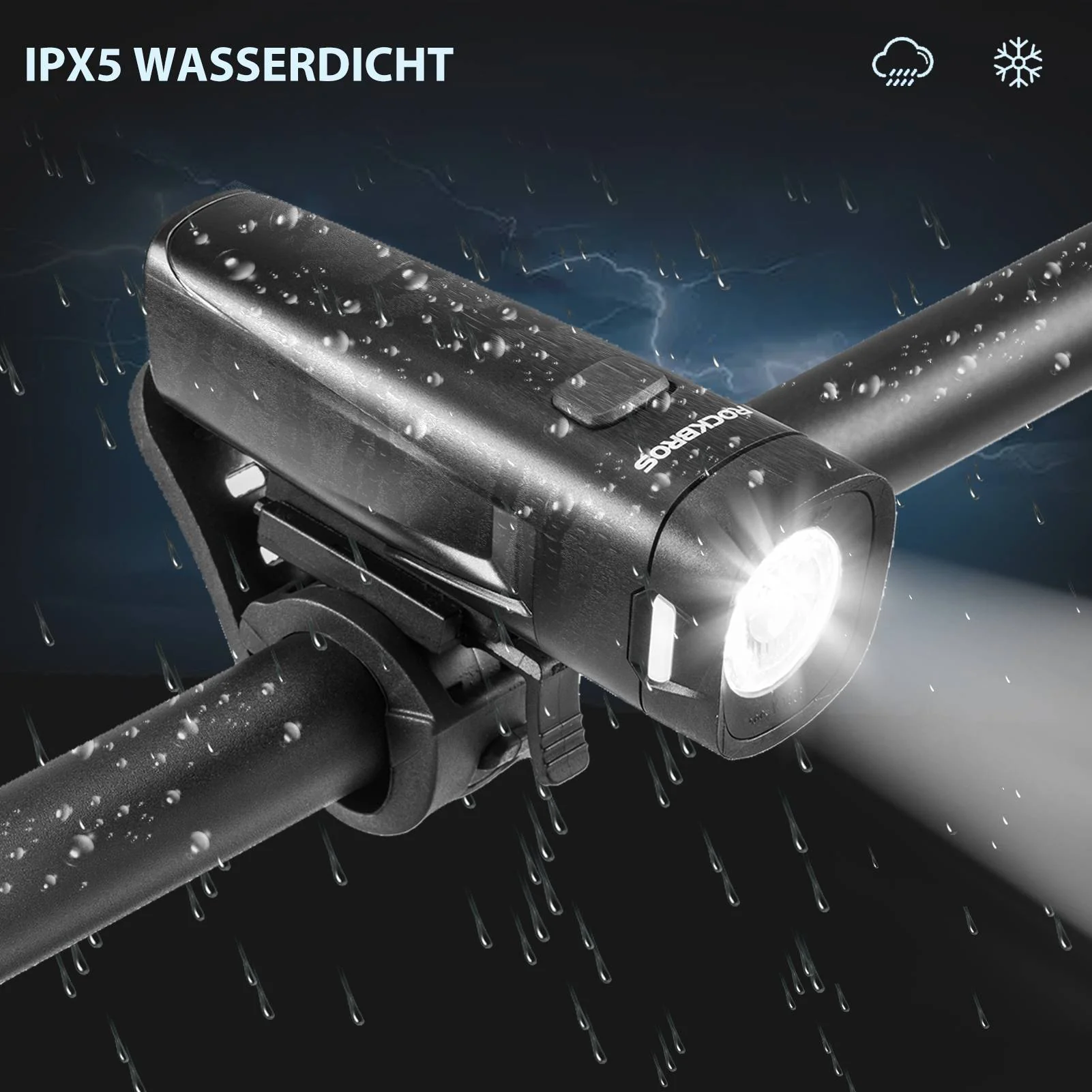 ROCKBROS Fahrradlicht Set Fahrradlampe enthalten Rücklicht & Frontlicht - Image 6