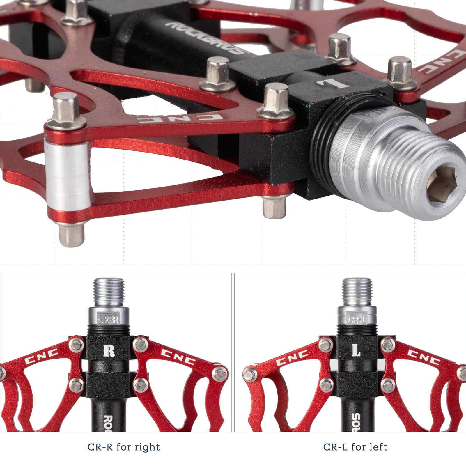 ROCKBROS Fahrradpedale 9/16 Zoll CNC Aluminium mit abgedichteten Lagern - Image 14