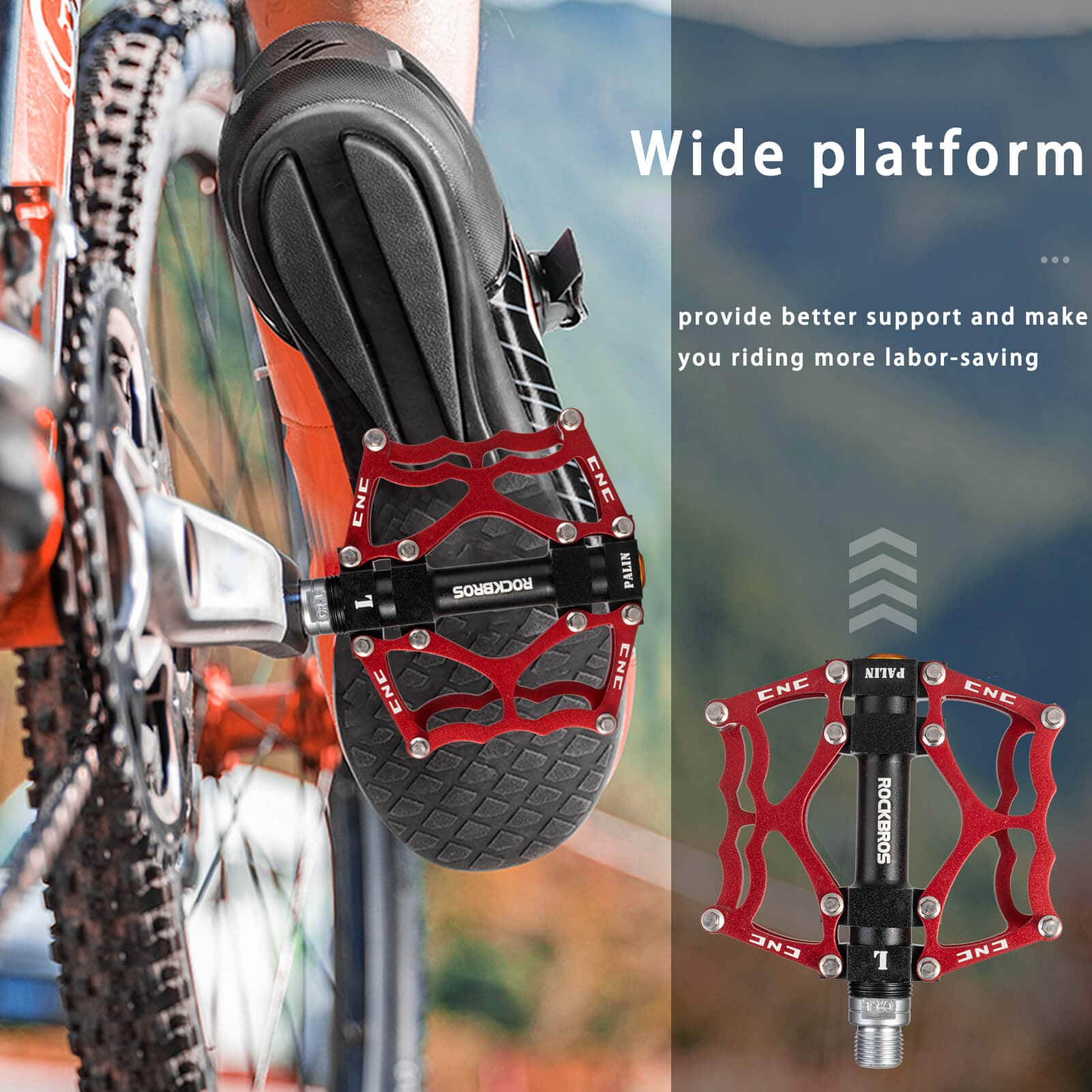 ROCKBROS Fahrradpedale 9/16 Zoll CNC Aluminium mit abgedichteten Lagern - Image 26