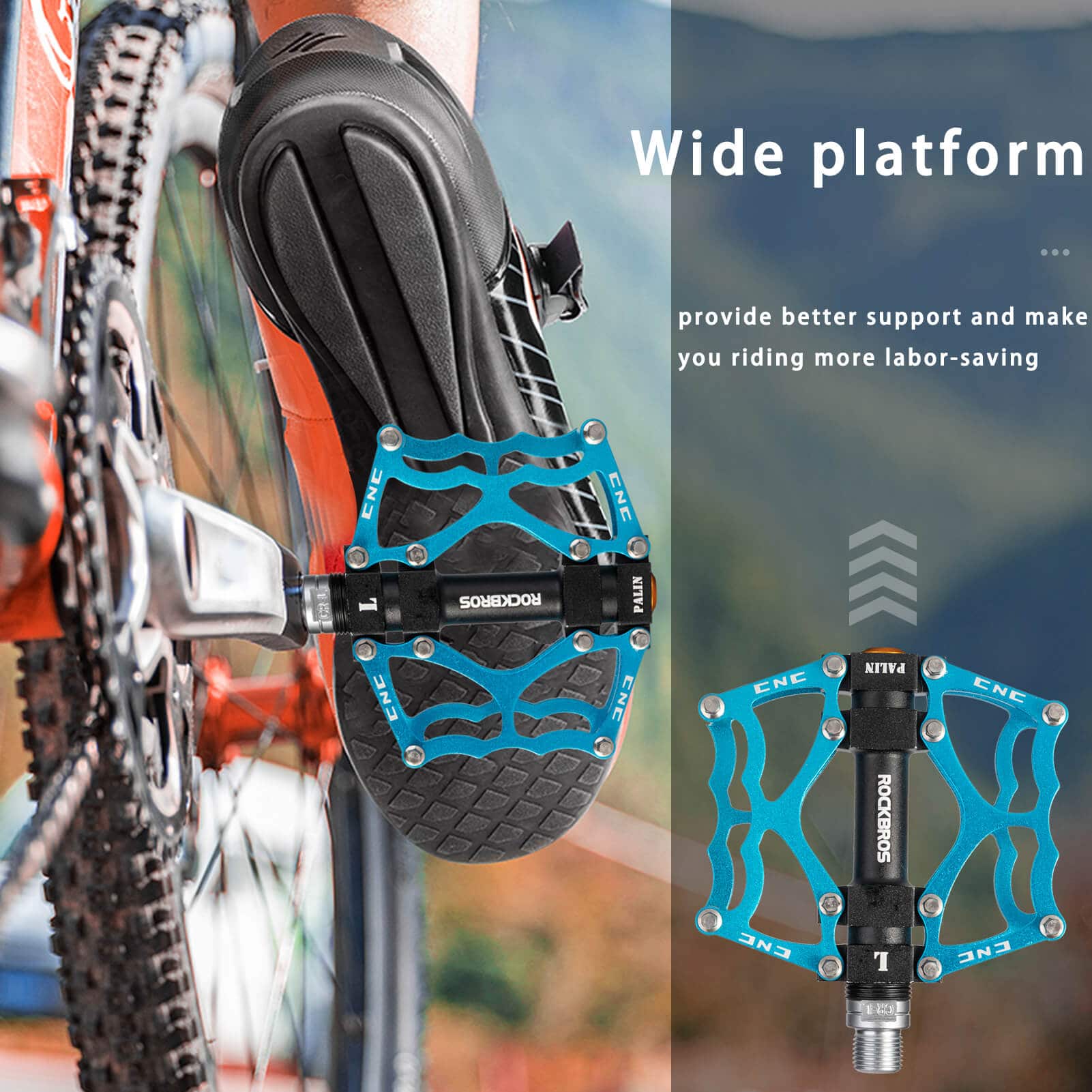 ROCKBROS Fahrradpedale 9/16 Zoll CNC Aluminium mit abgedichteten Lagern - Image 27