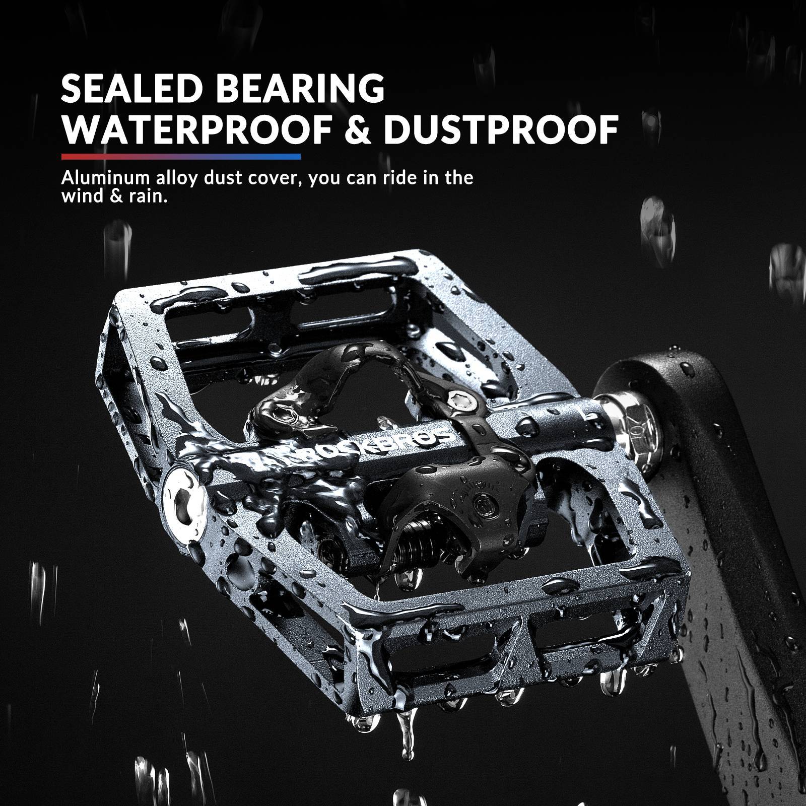 ROCKBROS Fahrradpedale Alu 2 in 1 SPD Pedale für MTB Rennrad Stadtrad - Image 25