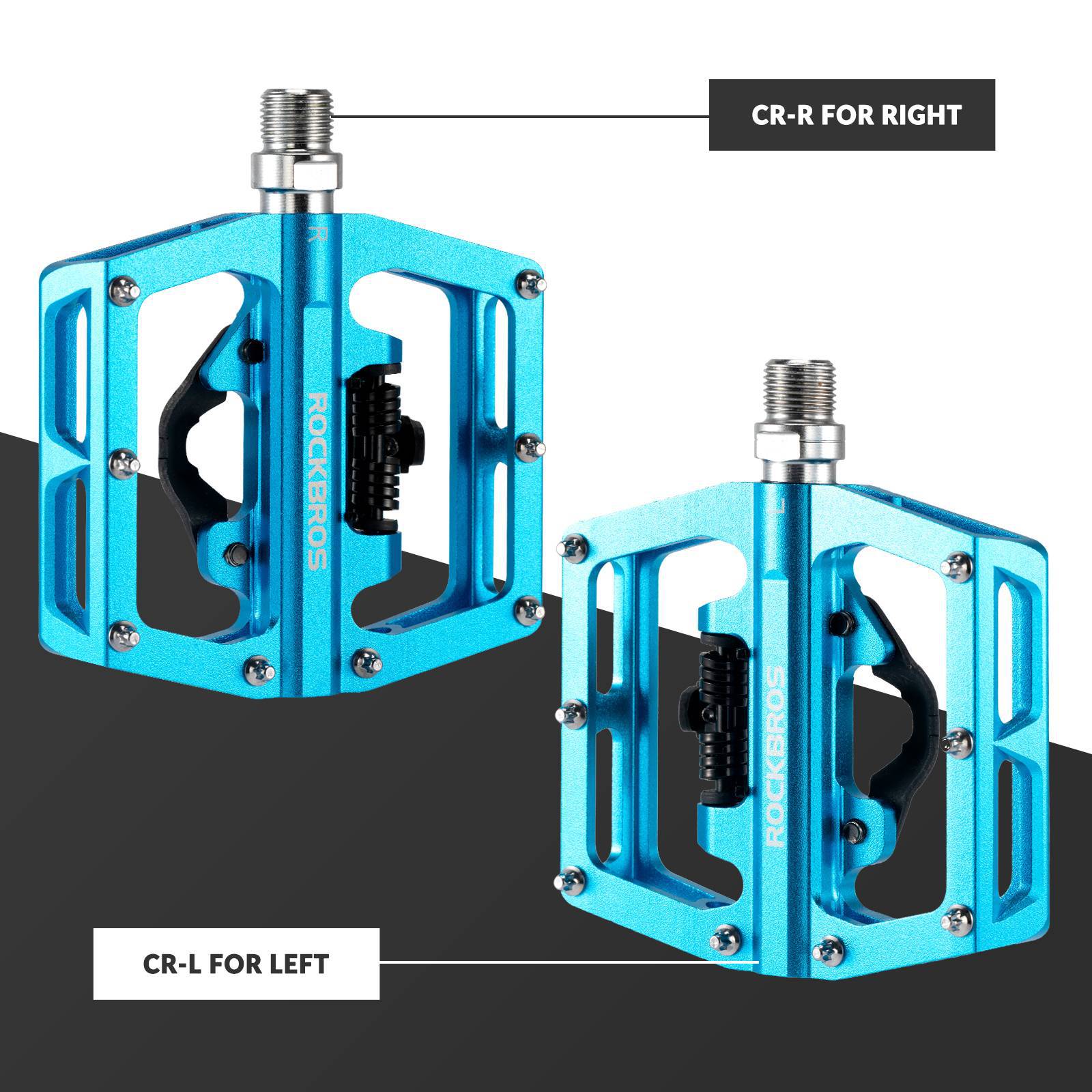 ROCKBROS Fahrradpedale Alu 2 in 1 SPD Pedale für MTB Rennrad Stadtrad - Image 7