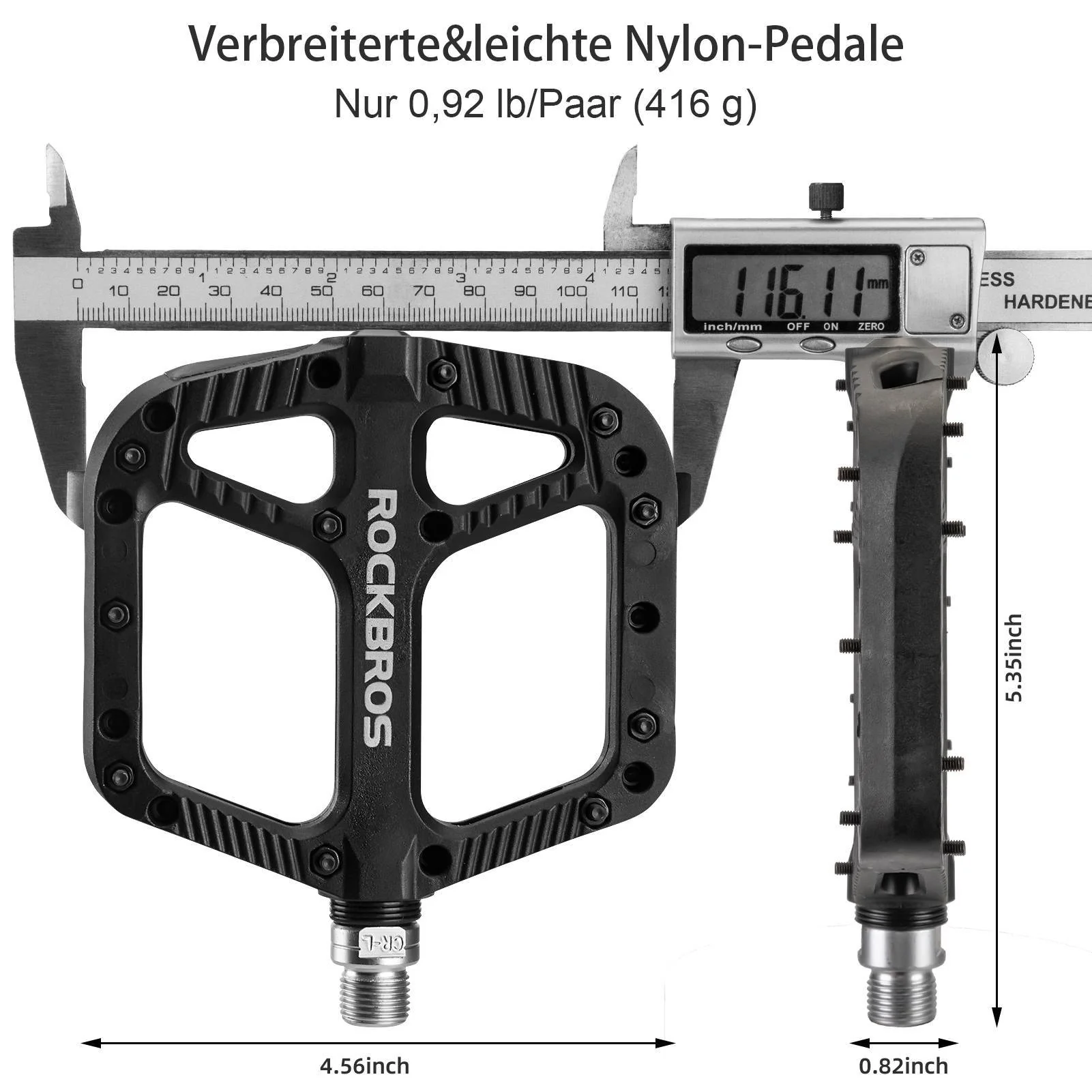 ROCKBROS Fahrradpedale Nylon Flat Pedale 9/16 Zoll mit 3 Bearing - Image 12