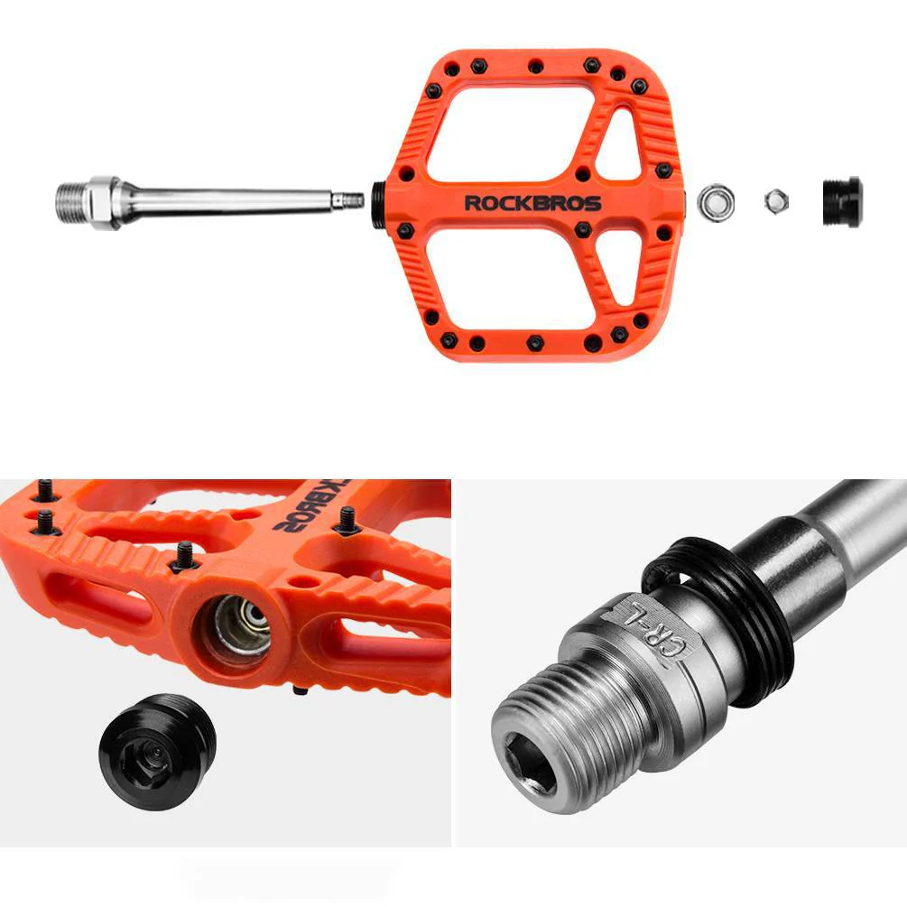 ROCKBROS Fahrradpedale Nylon Flat Pedale 9/16 Zoll mit 3 Bearing - Image 34