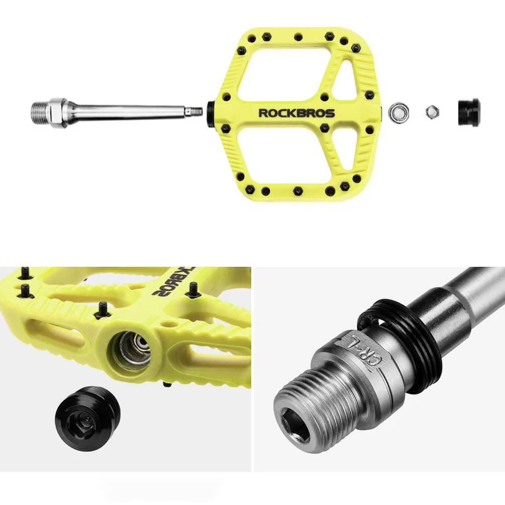 ROCKBROS Fahrradpedale Nylon Flat Pedale 9/16 Zoll mit 3 Bearing - Image 37