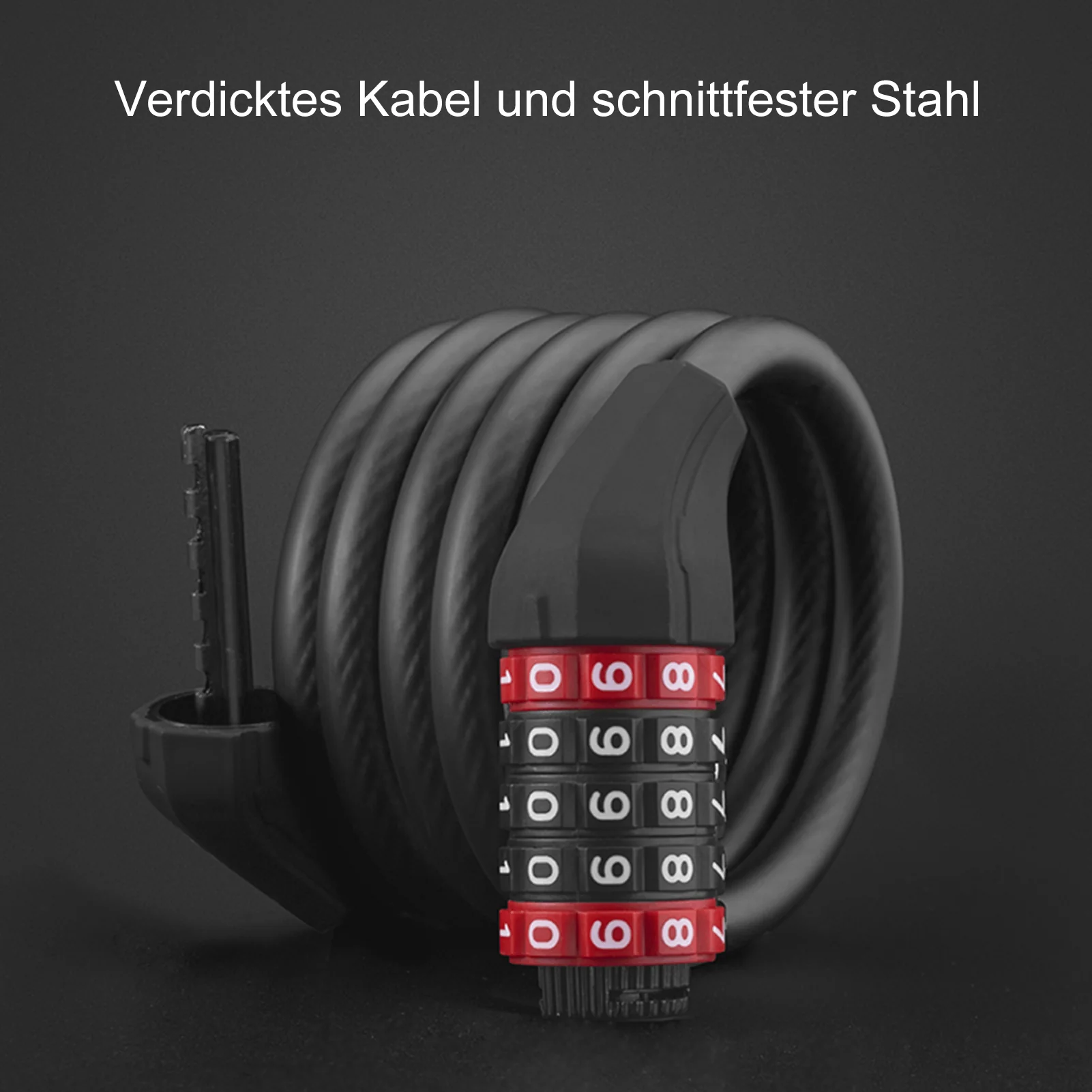 ROCKBROS Fahrradschloss mit 5-stelligem Zahlencode aus PVC und Stahl - Image 6