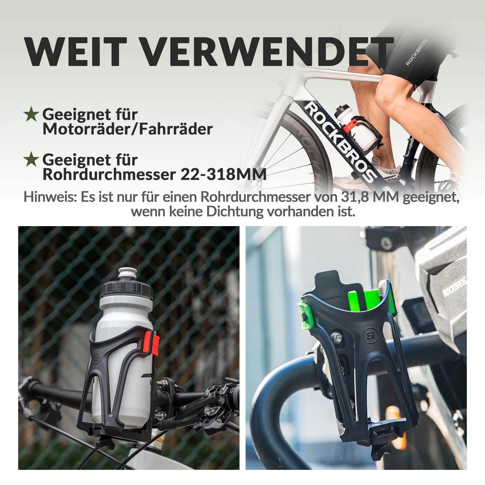 ROCKBROS Flaschenhalter Einstellbar Fahrrad Getränkehalter 360° Drehbar - Image 3