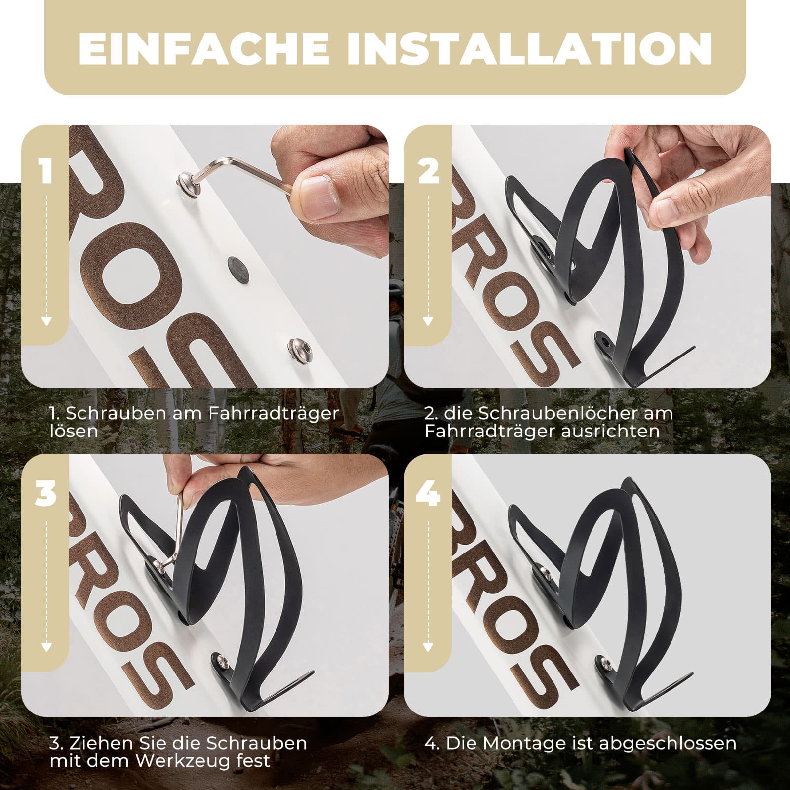 ROCKBROS Flaschenhalter Fahrradzubehör Fahrrad Leicht Getränkehalter Befestig - Image 19