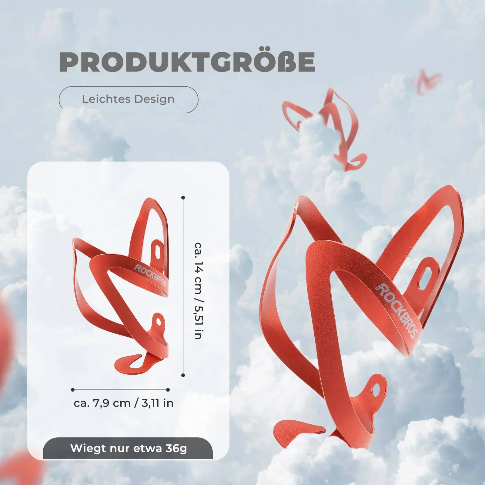 ROCKBROS Flaschenhalter Fahrradzubehör Fahrrad Leicht Getränkehalter Befestig - Image 28