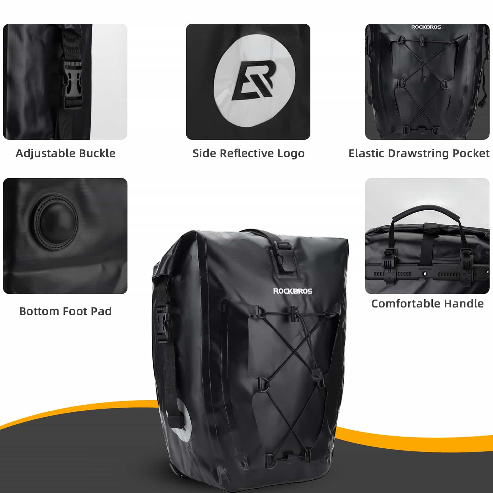 ROCKBROS Gepäckträgertasche 25L-32L 100 % wasserdicht mit Tragegriff - Image 22
