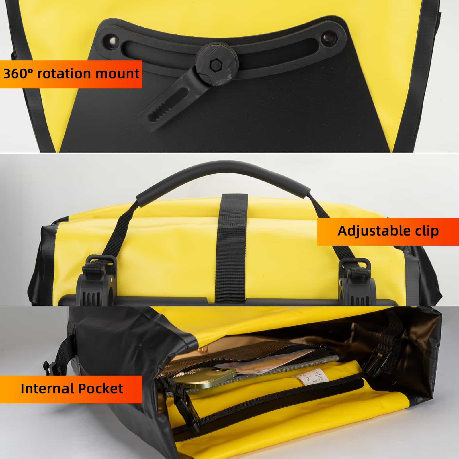 ROCKBROS Gepäckträgertasche 25L-32L 100 % wasserdicht mit Tragegriff - Image 28