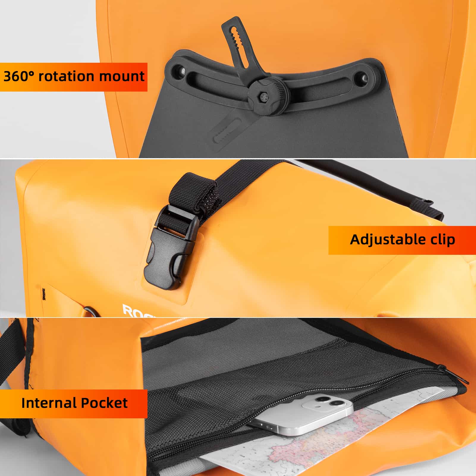 ROCKBROS Gepäckträgertasche 25L-32L 100 % wasserdicht mit Tragegriff - Image 29