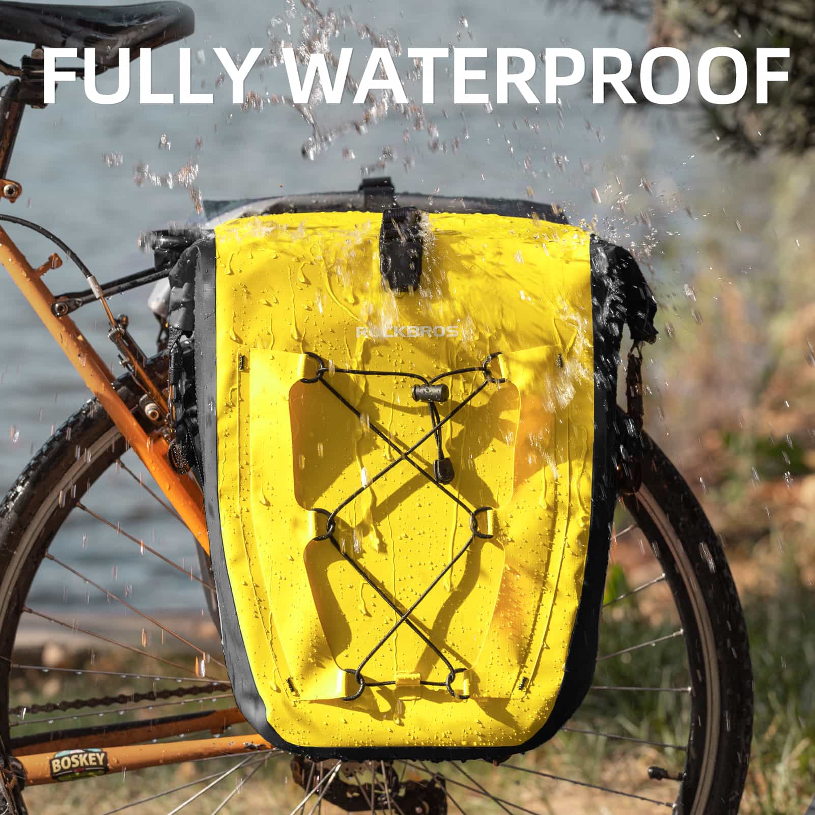 ROCKBROS Gepäckträgertasche 25L-32L 100 % wasserdicht mit Tragegriff - Image 9