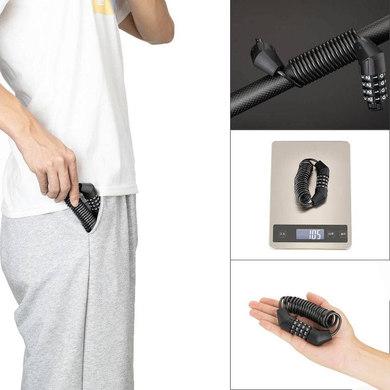 ROCKBROS Kabelschloss Zahlenschloss mit 4-Steillage Zahlencode - Image 5