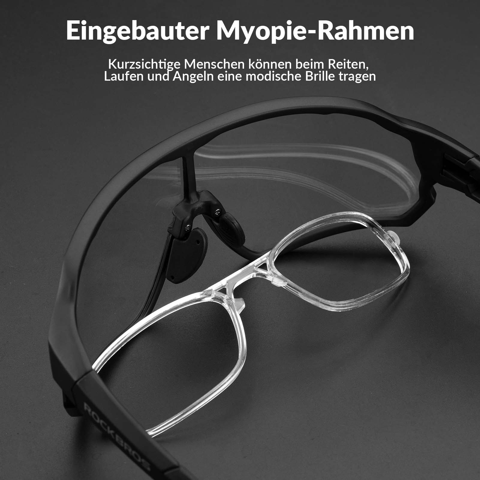 ROCKBROS Photochrome Sonnenbrille Fahrradbrille UV400-Schutz Unisex - Image 18