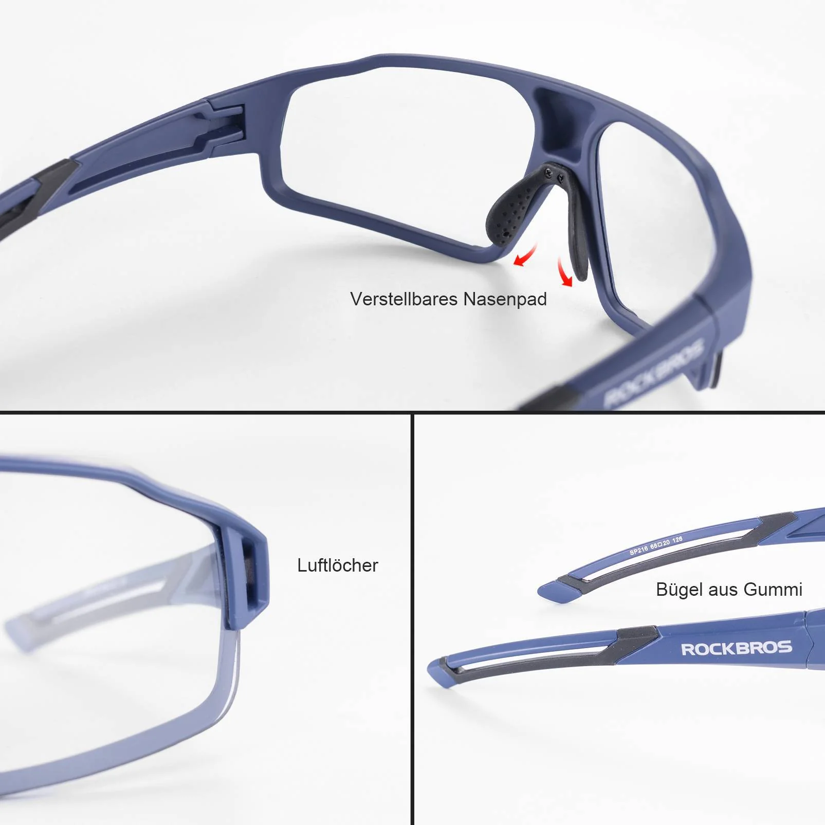 ROCKBROS Photochrome Sonnenbrille für Outdoor-Aktivitäten Unisex - Image 10