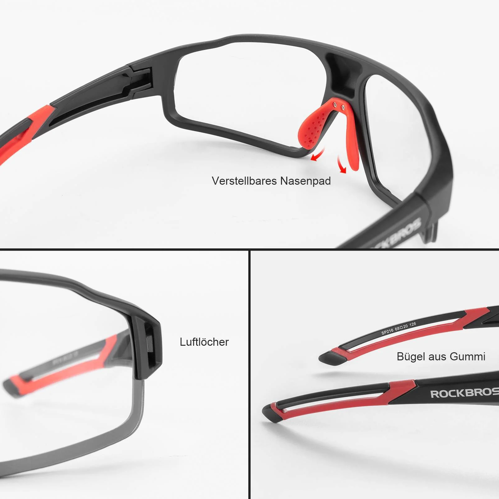 ROCKBROS Photochrome Sonnenbrille für Outdoor-Aktivitäten Unisex - Image 9